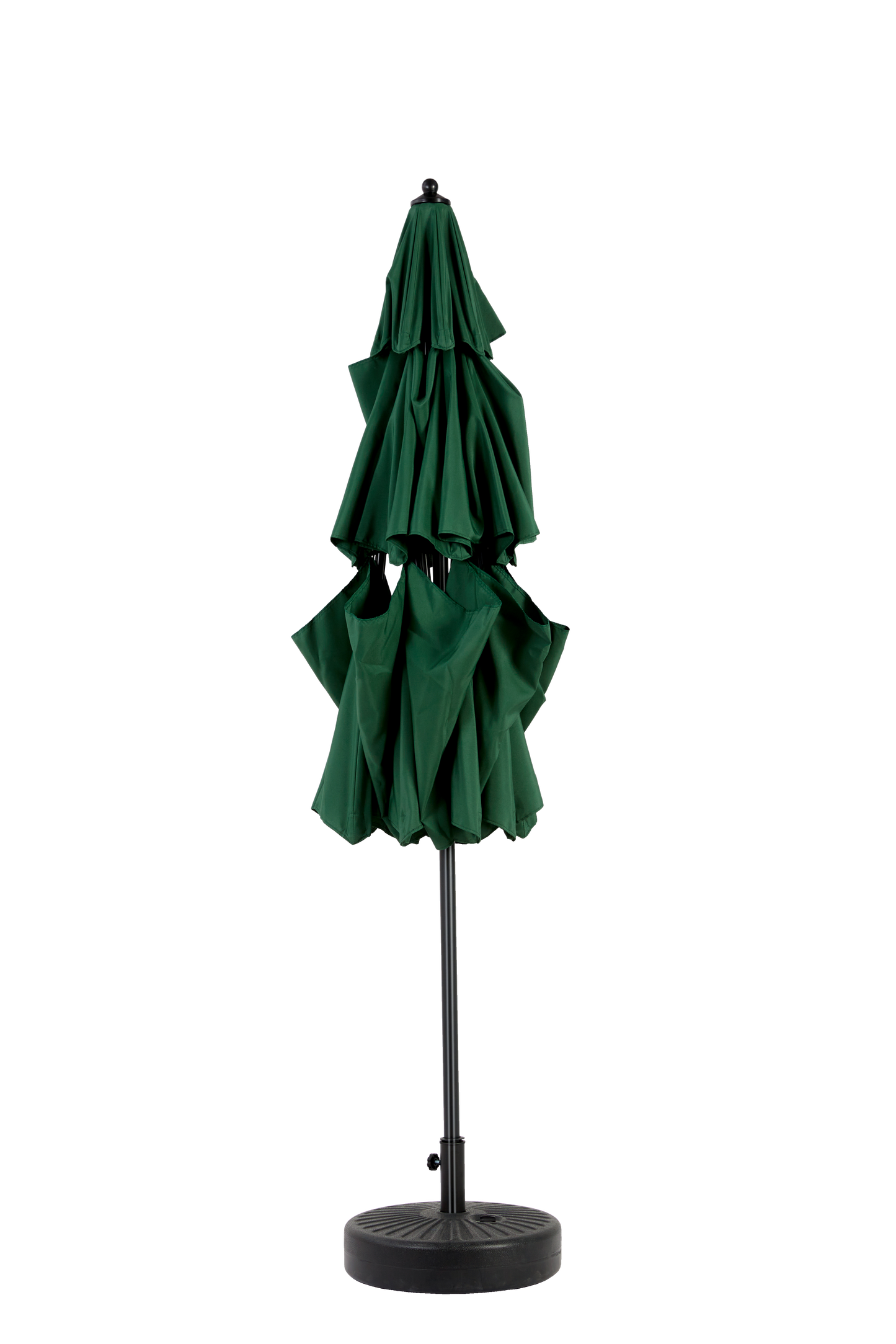 9ft 3 Tier Auto-tilt Umbrella ,Outdoor Patio Umbrella - Market Table Pool Deck Umbrella (Base Not Included) - ( Dark green )