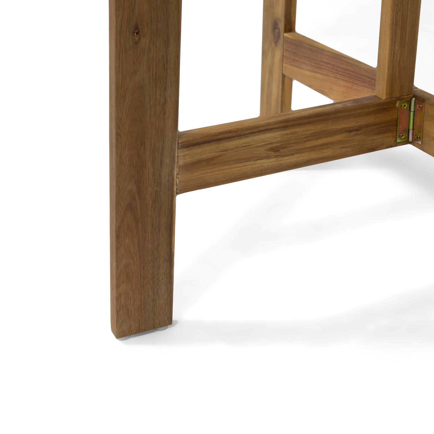 Outdoor Half-Round Folding Acacia Wood Bistro Table, Natural