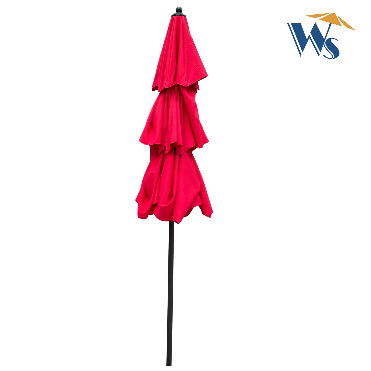 9Ft 3-Tiers Outdoor Patio Umbrella with Crank and tilt and Wind Vents for Garden Deck Backyard Pool Shade Outside Deck Swimming Pool