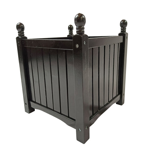 Wood Outdoor Square Wooden Flower and Herb Pot for Garden, Porch and Patio, Plant and Vegetable Container, Planter