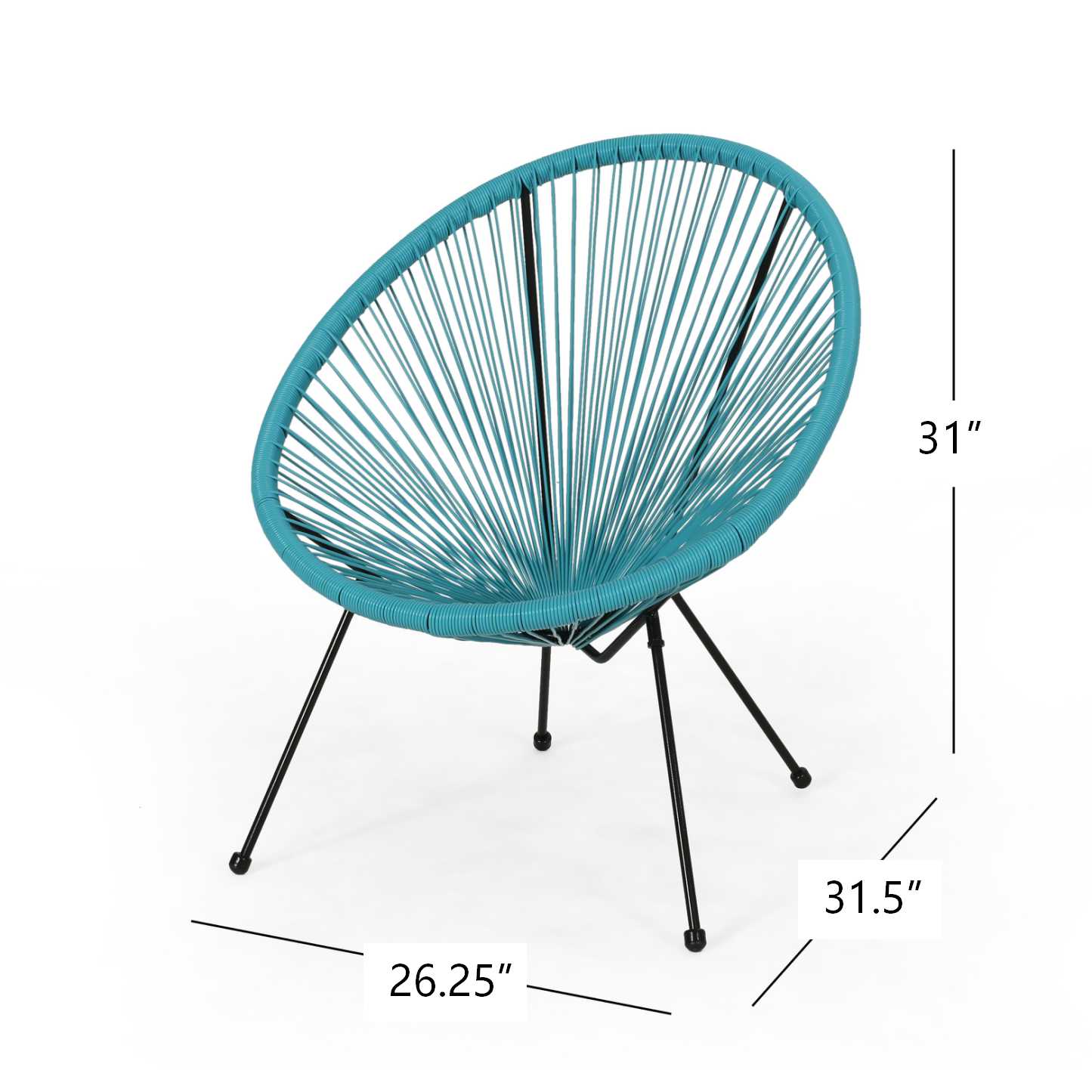 ANSON CHAIR (SET OF 2) - TEAL