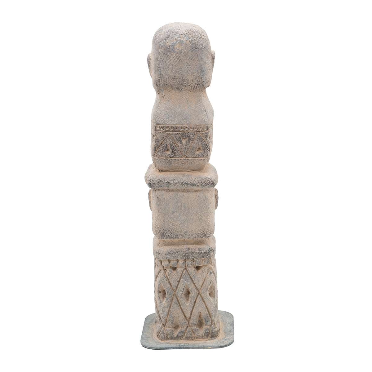3.5x3.5x15.7" Ancient Tribe Decor, Indoor Outdoor Garden Decor