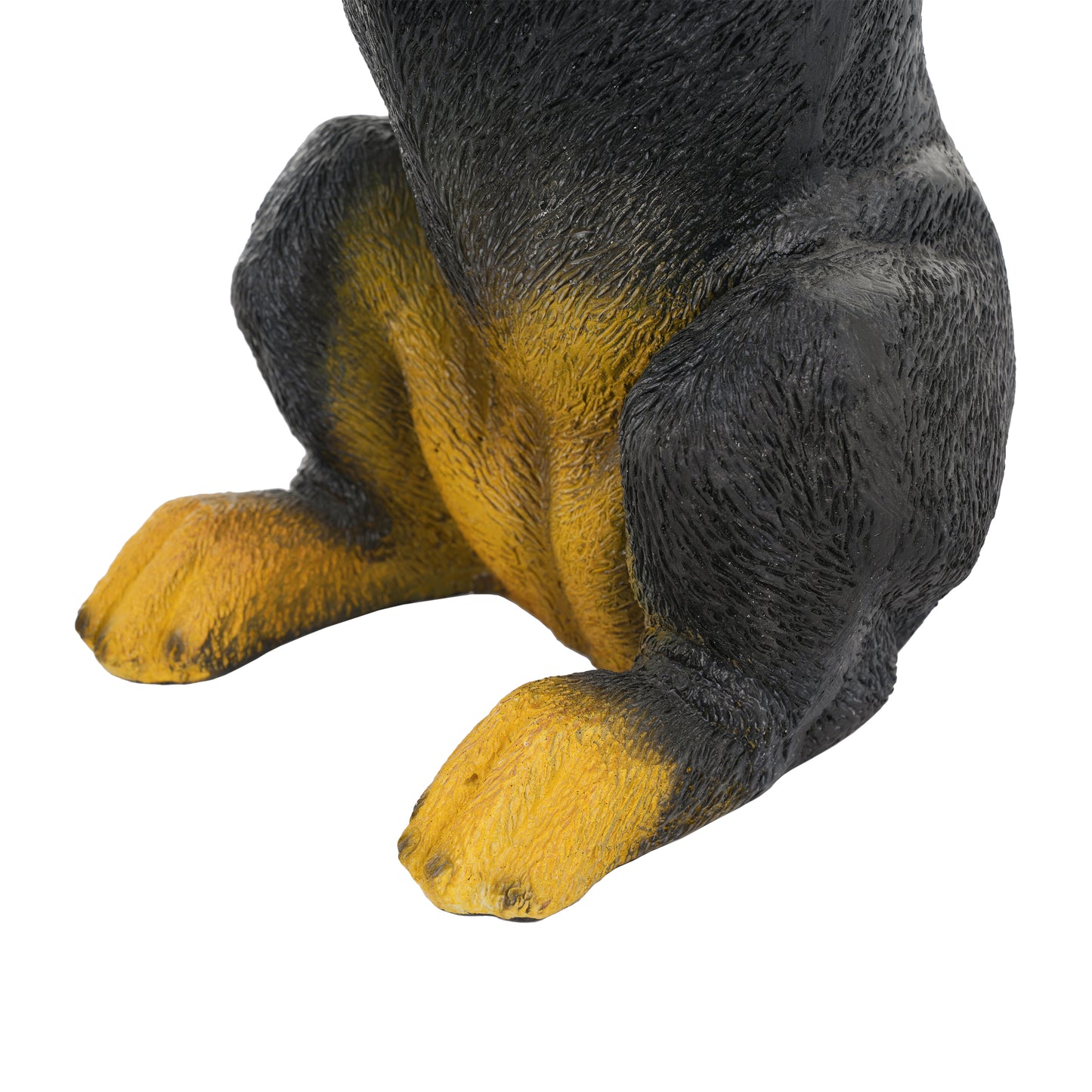 22.17"H Black Dog Side Table Pedestal End Table Stool, MGO Dog Statue Hand Painted Sculpture for Home, Office, Living Room & Outdoor Decor