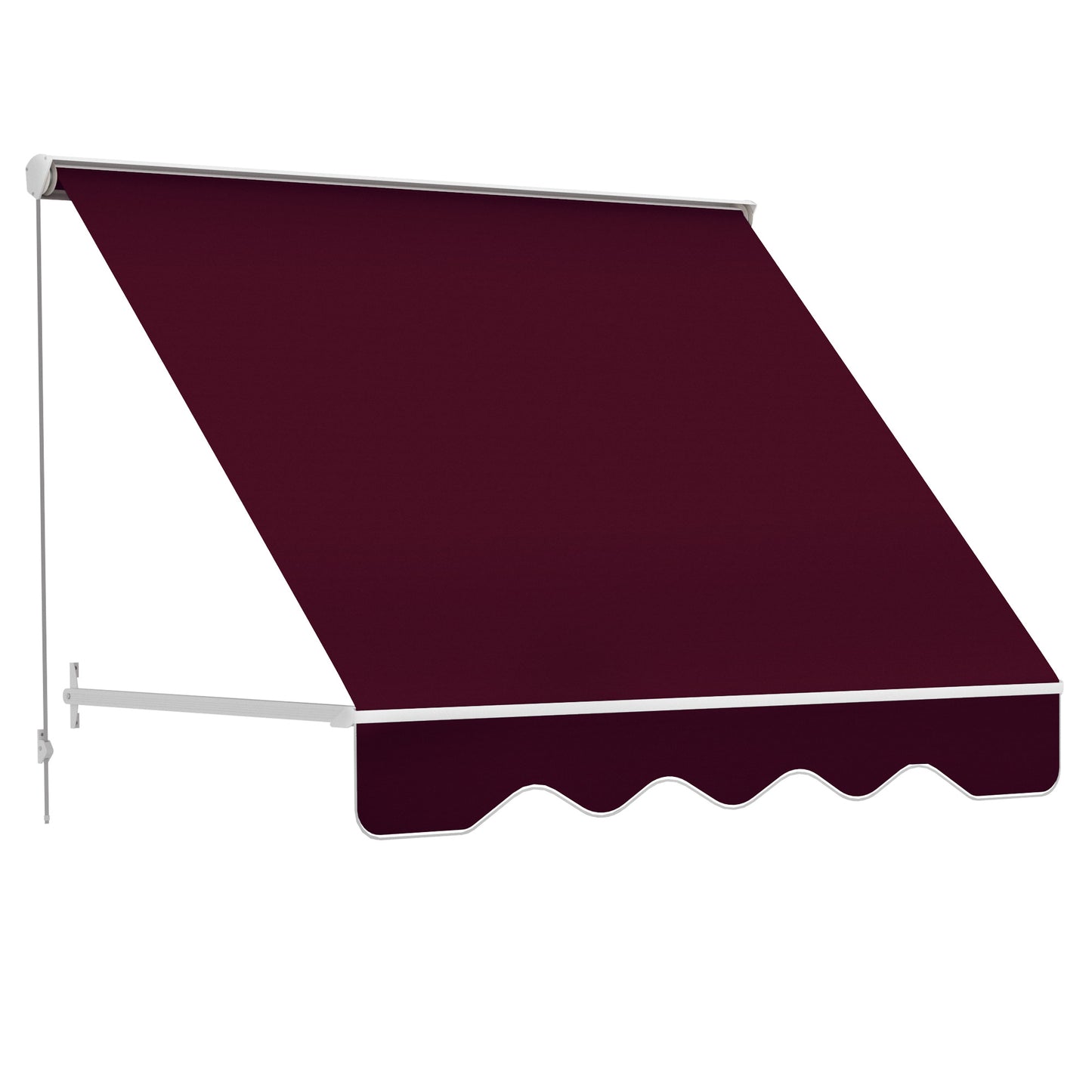 Window Awning Arm Manual Retractable Window Awning Sun Shade Shelter for Patio Balcony Outdoor