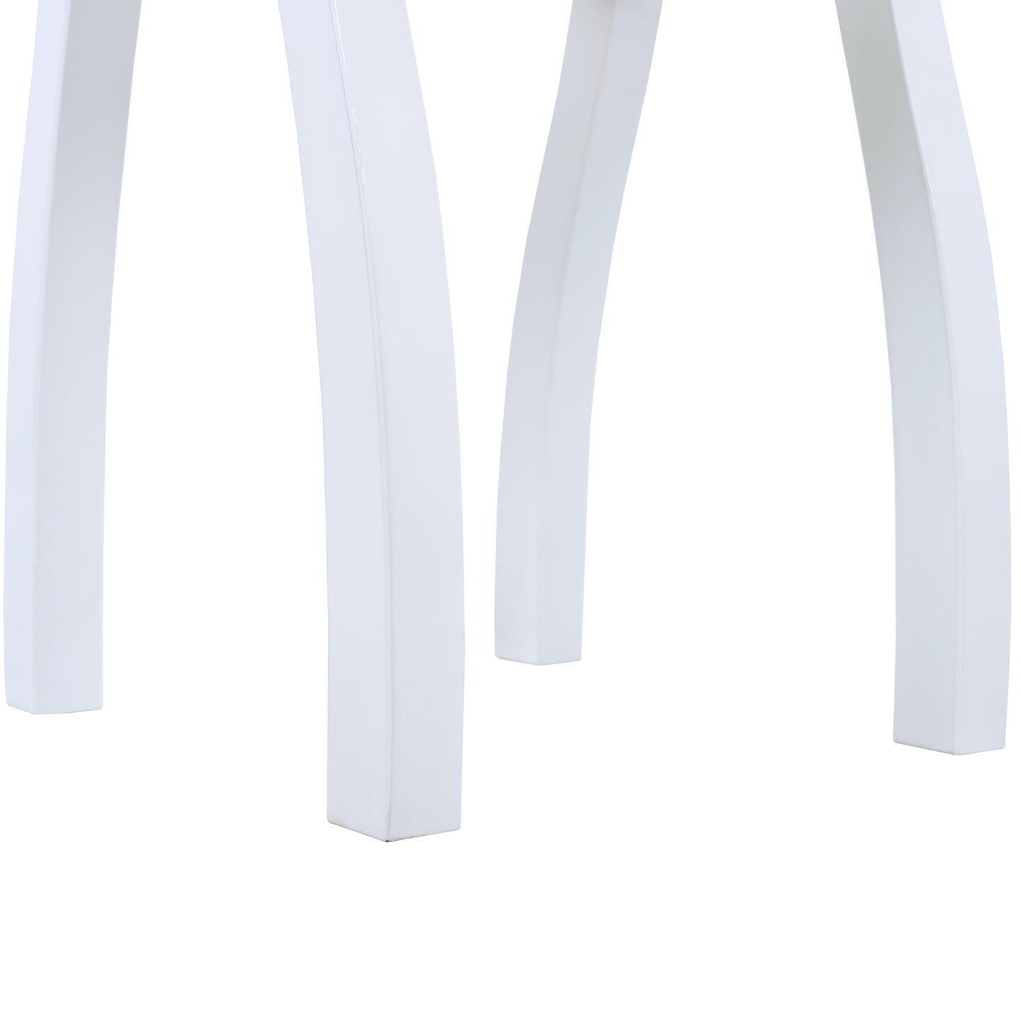 SELMA Acacia wood Accent Side Table in White PU, Weather-Resistant Rectangular End Table for Patio, Garden, Lawn, and Living Room(White PU)