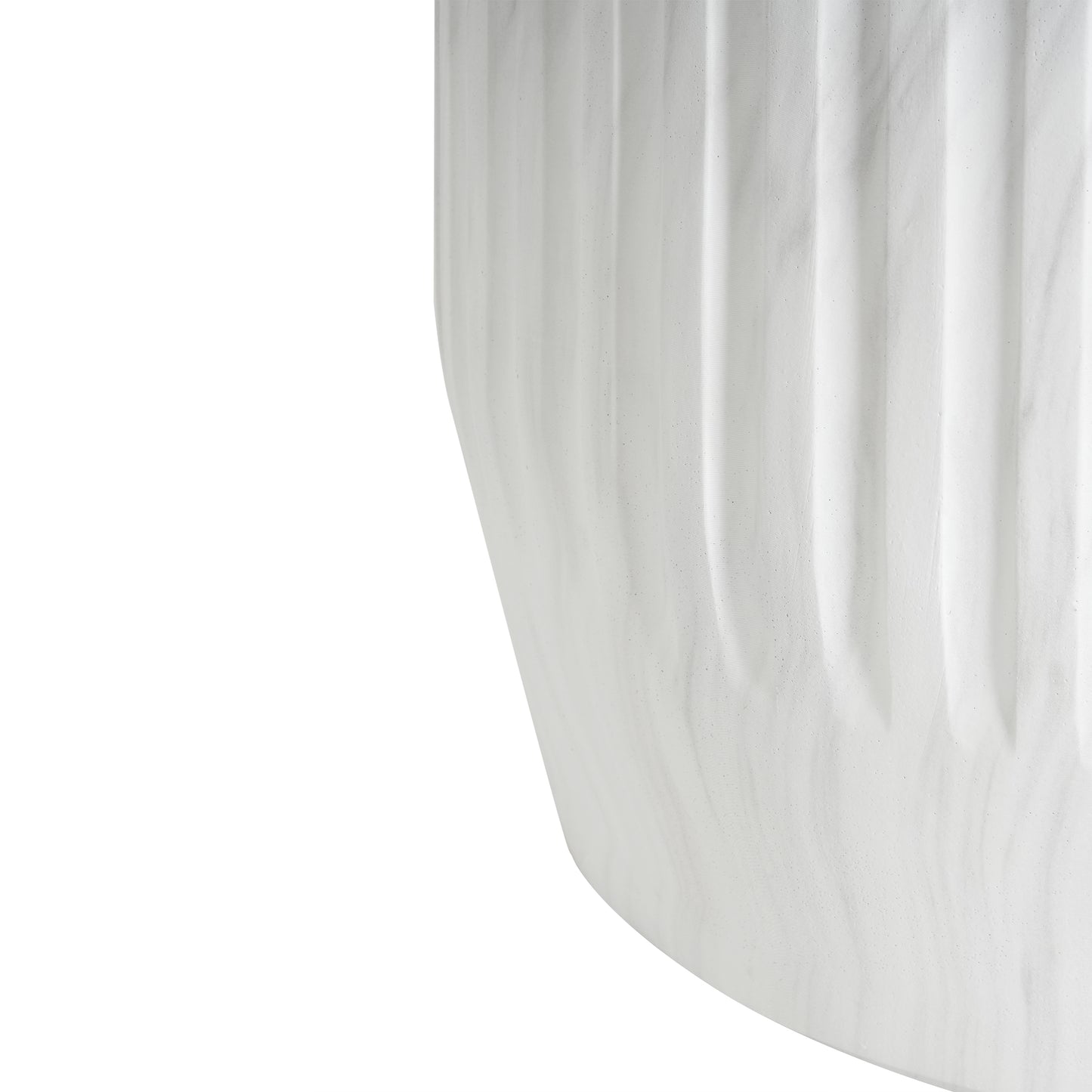 Outdoor Cicci Carved Side Table,White