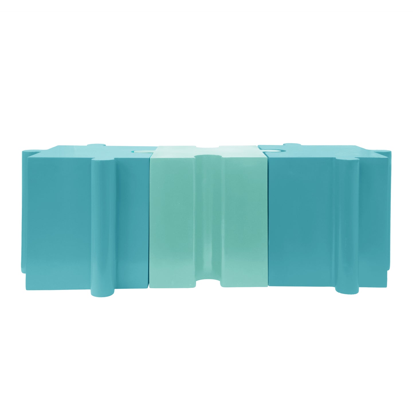 Puzzle Art Side Table, Modular Concave Edge MGO Table - Buy Singles or Combine for Custom Layouts, Indoor & Outdoor,Light Green Color