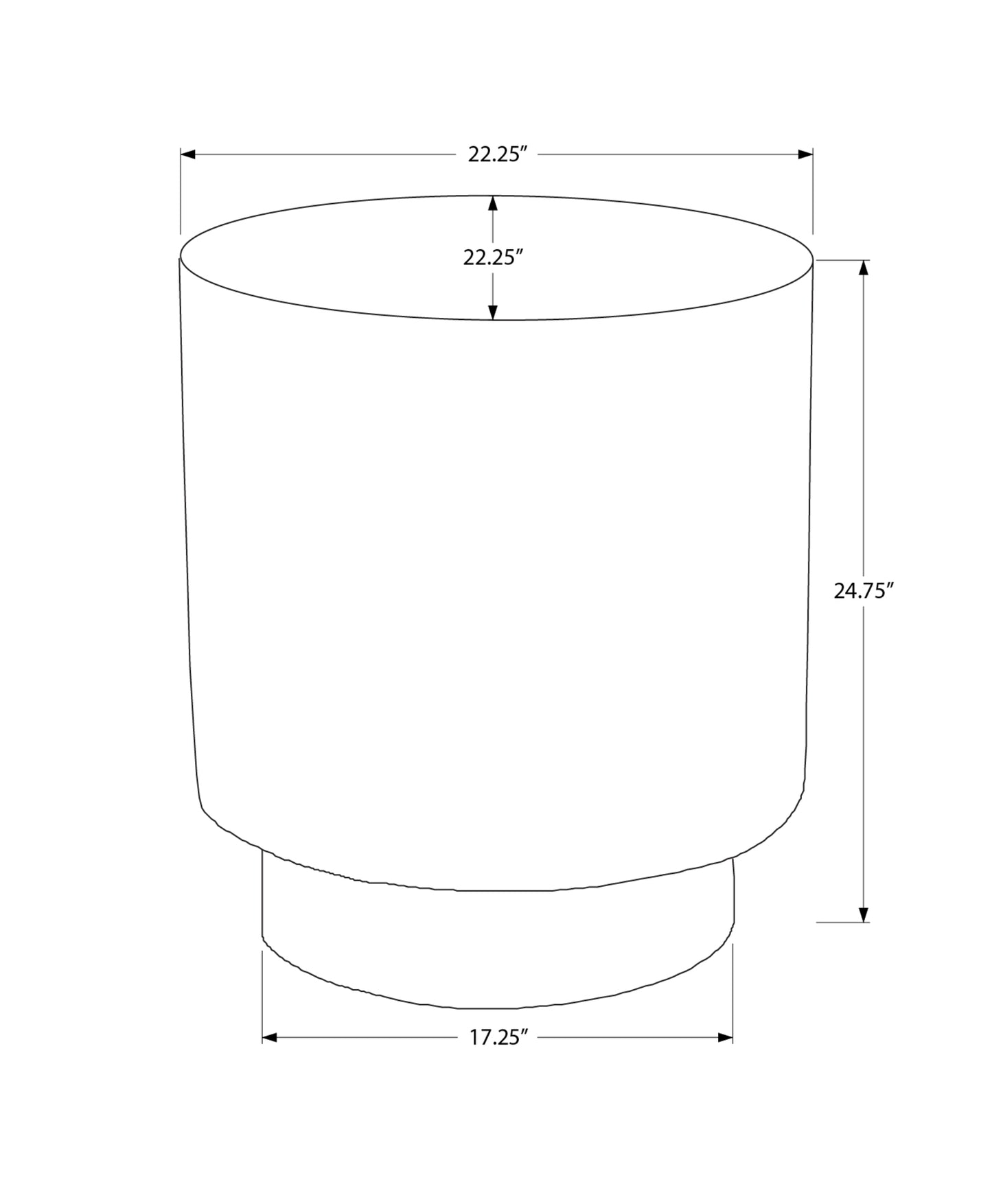 Accent Table, 25"h, Indoor Or Outdoor, Bedroom, End, Living Room, Nightstand, Round, Side Table, White, Contemporary, Modern