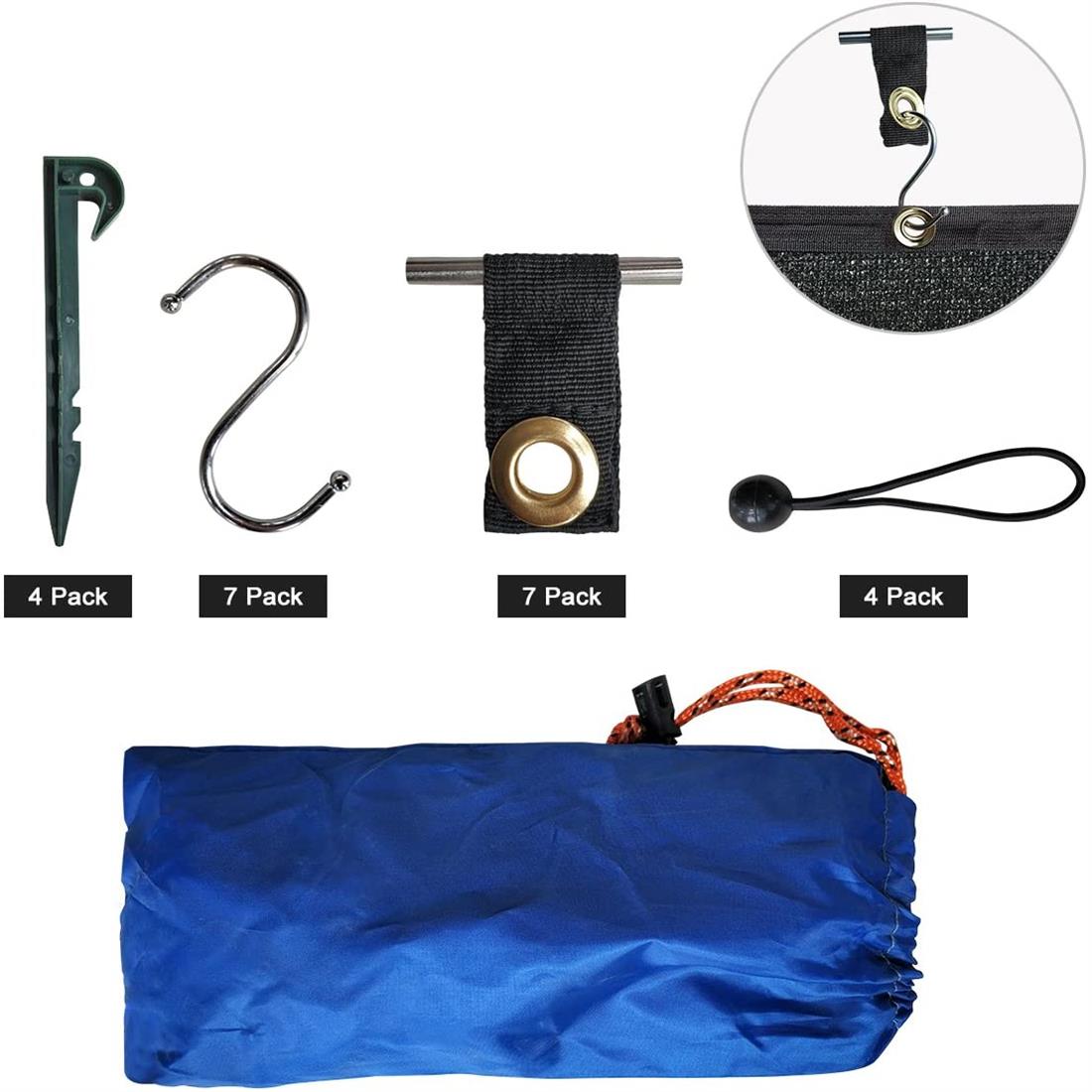 Origin RV Awning Privacy Side Sunblock Shade Drop, Black