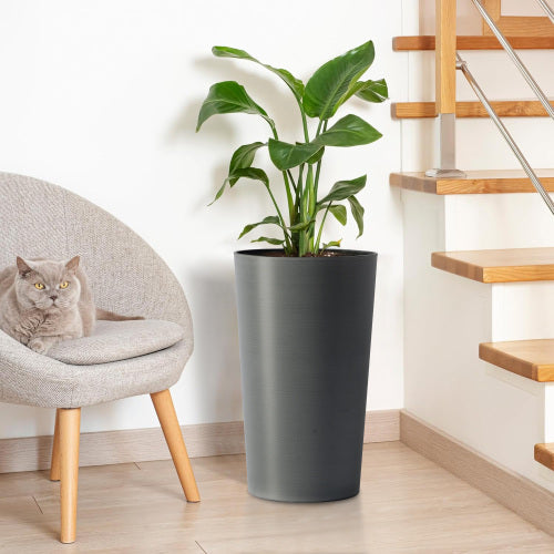 2 Pack Tall 21.7 in Planters for Outdoor Plants, Modern Tall Square Planter Box, Indoor Outdoor Porch Patio Flower Pot