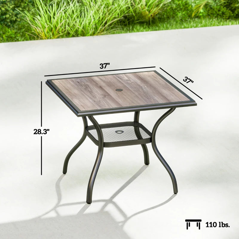 Garden Table,Square Outdoor Dining Table(Only Table)