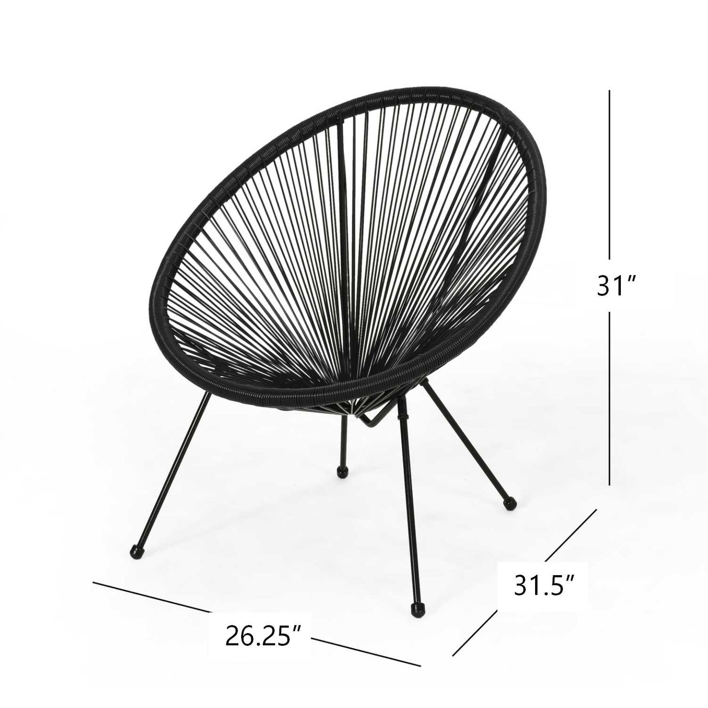 ANSON CHAIR (SET OF 2) - BLACK