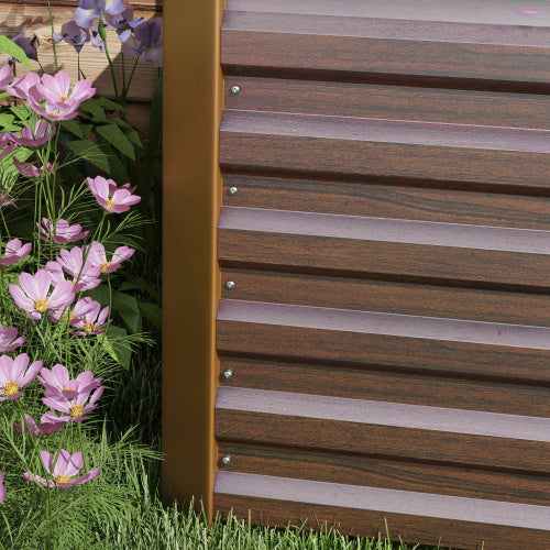 Outsunny 8 x 2 x 2ft Galvanized Raised Garden Bed Kit, Outdoor Metal Elevated Planter Box with Safety Edging, Large Raised Bed for Growing Flowers, Herbs and Vegetables
