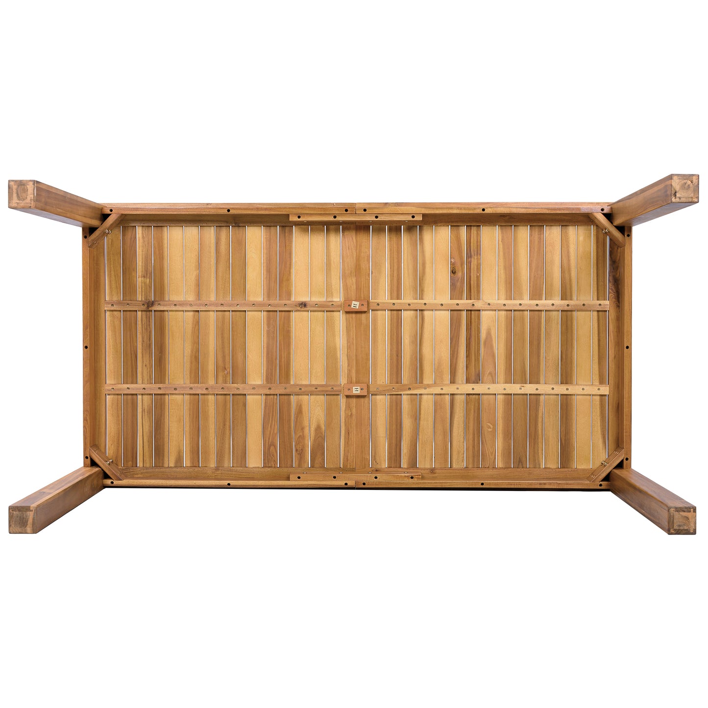 TOPMAX Patio Wooden Dining Table, Outdoor 67"L Rectangular Table for Poolside, Backyard, Garden, Indoor/Outdoor, Natural