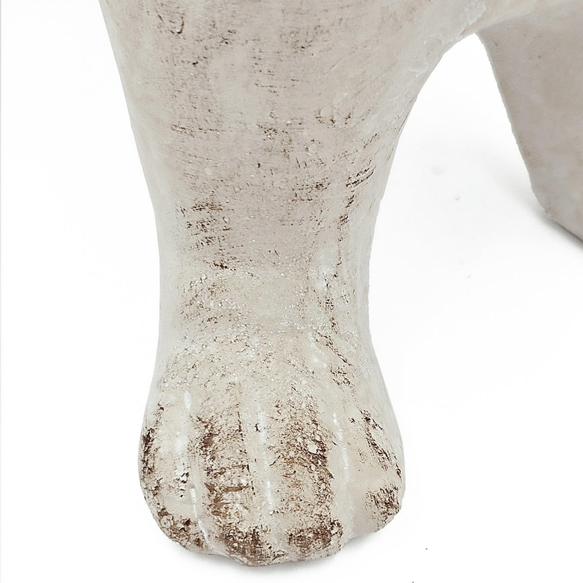 8.5x4.5x8.1" Standing Bulldog Figurine with Natural Beige Finish