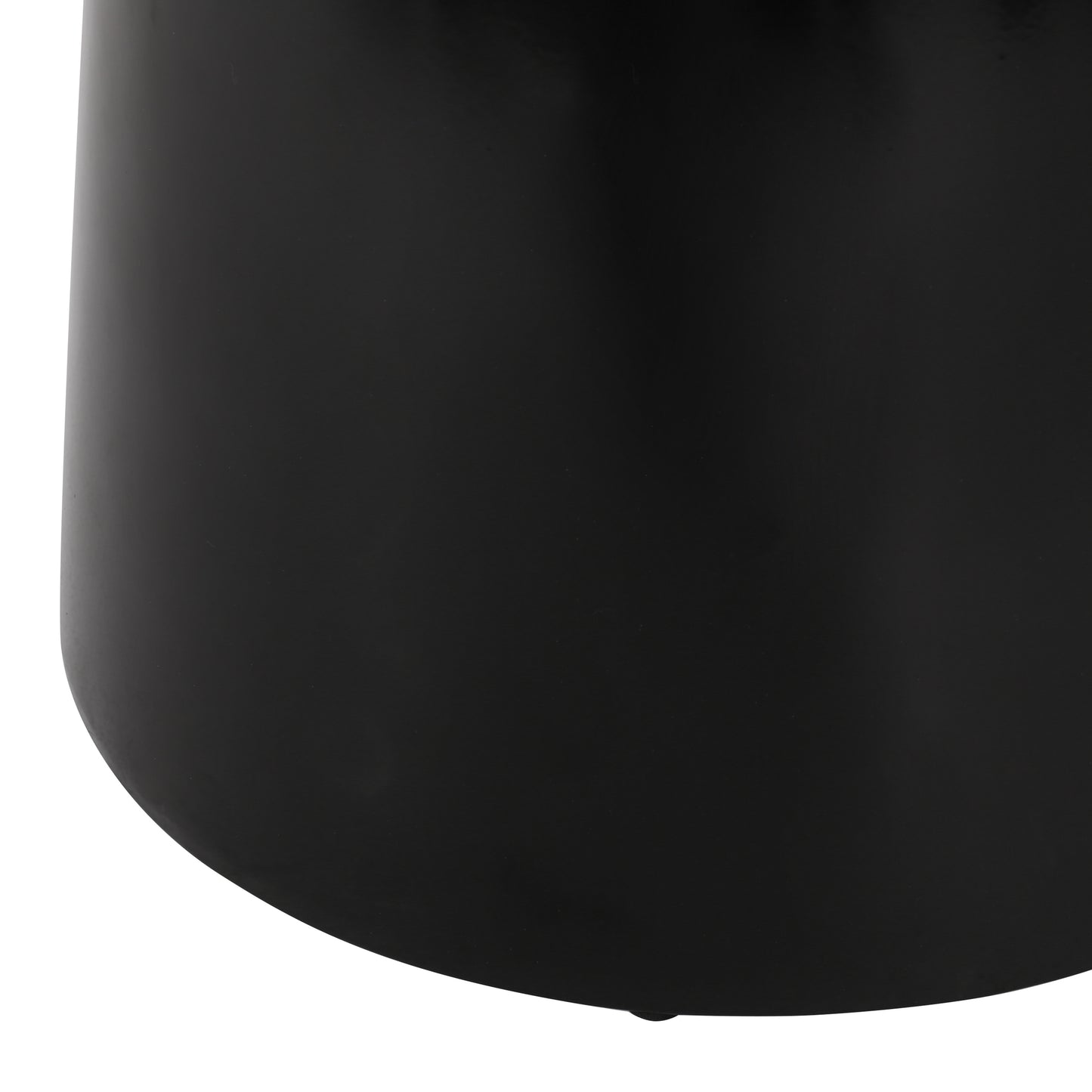 Serenita Outdoor Iron Side Tables with Flared Design, Set of 2 , Black
