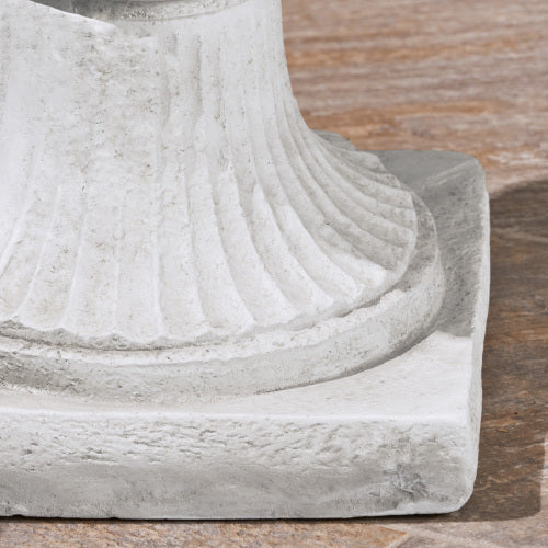 18.75 in. W x 28.25 in. H Concrete Garden Urn Planter in White