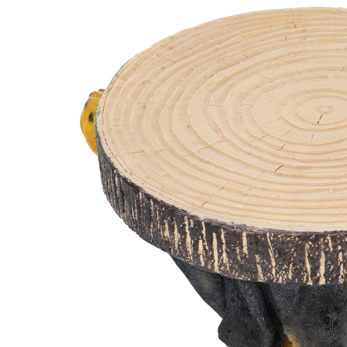 22.17"H Black Dog Side Table Pedestal End Table Stool, MGO Dog Statue Hand Painted Sculpture for Home, Office, Living Room & Outdoor Decor