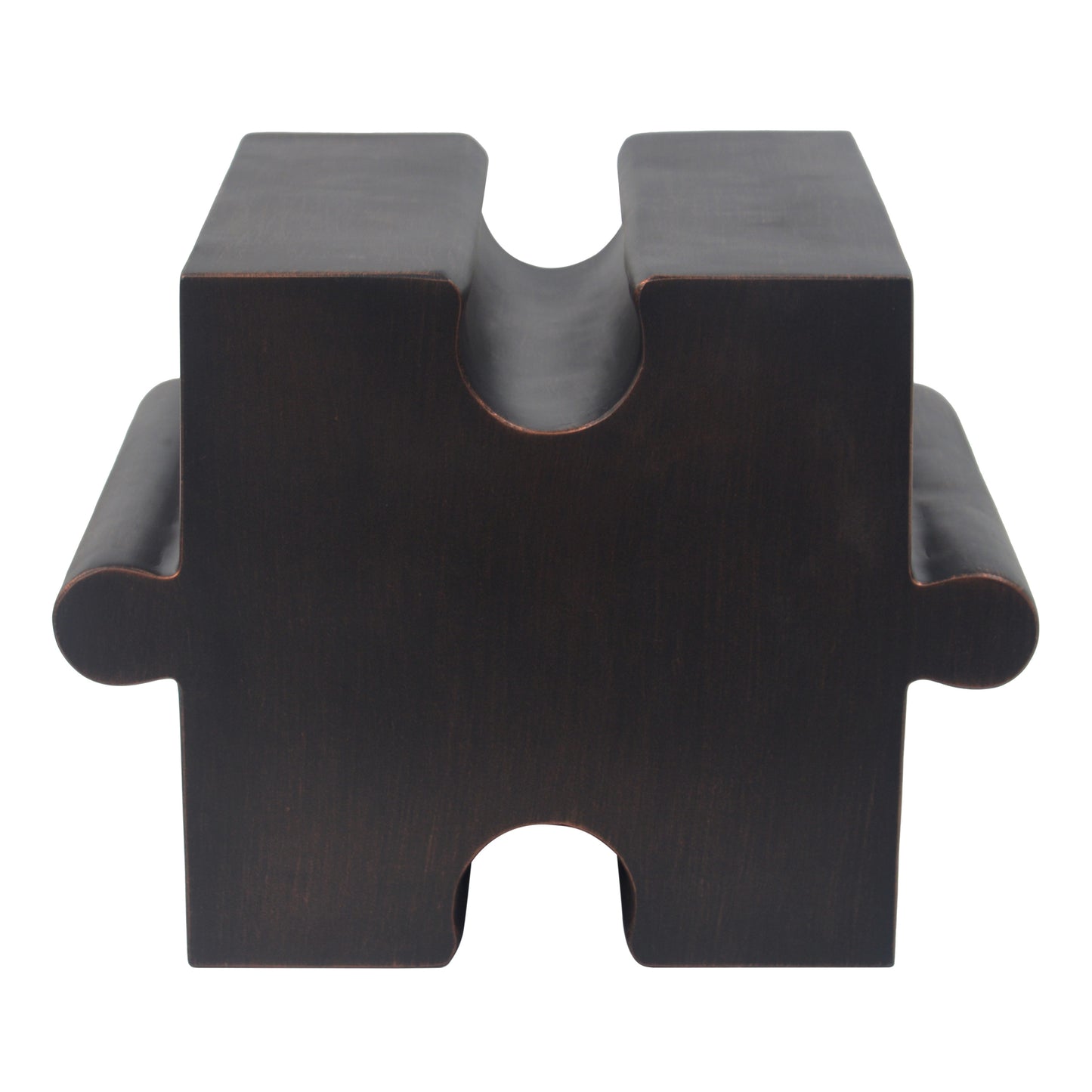 Puzzle Art Side Table, Modular Concave Edge MGO Table - Buy Singles or Combine for Custom Layouts, Indoor & Outdoor,Antique Copper Color