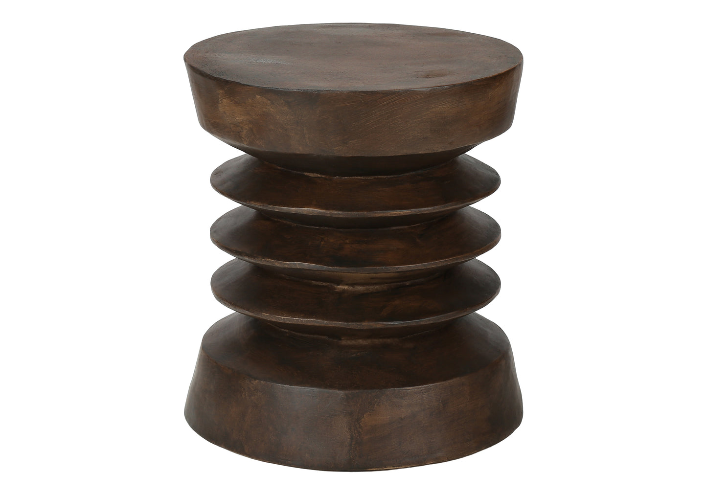 Accent Table, 25"h, Indoor Or Outdoor, Side Table, End, Bedroom, Living Room, Nightstand, Round, Walnut, Contemporary, Modern