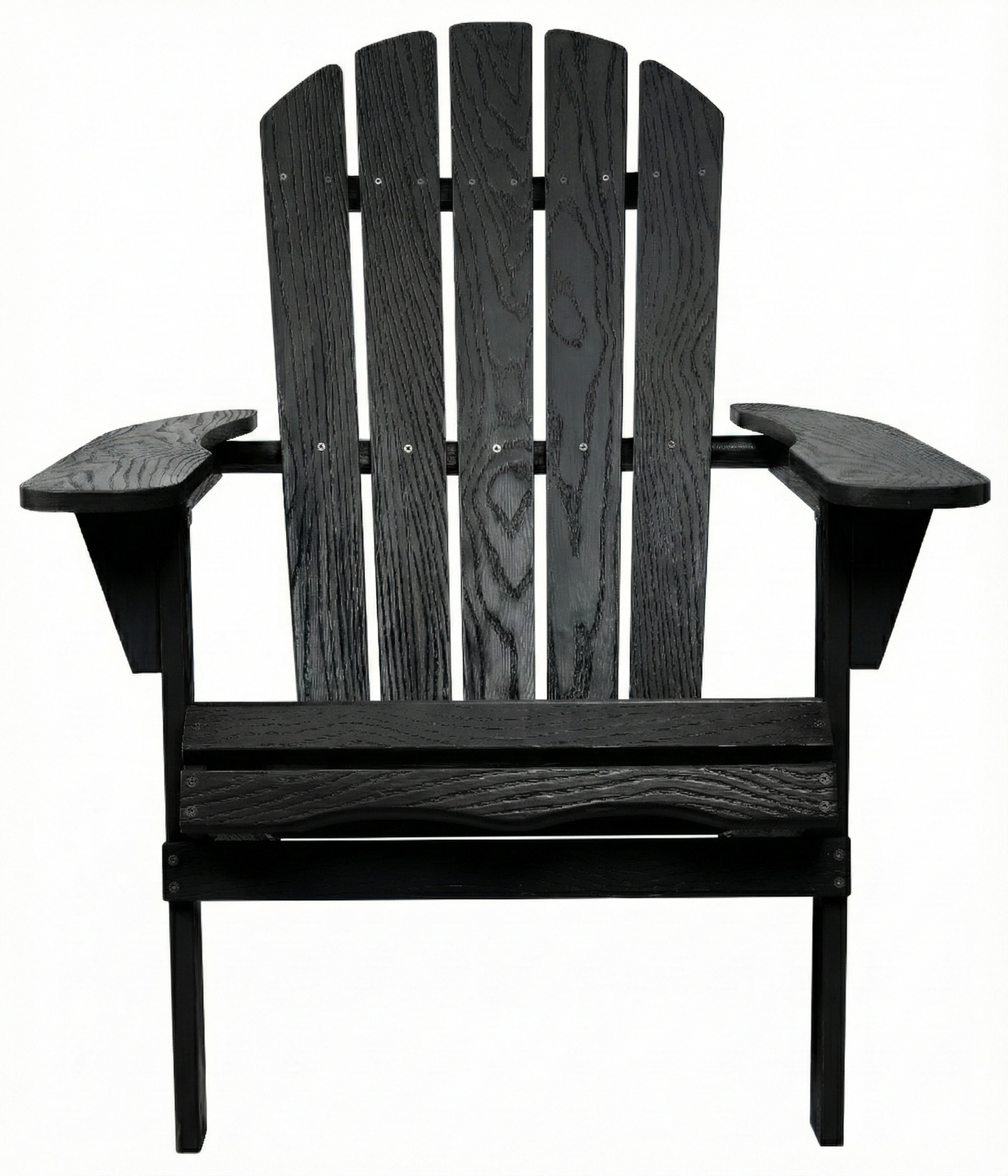 Wood Lounge Patio Chair for Garden Outdoor Wooden Folding Embossed Adirondack Chair Solid Wood Lounge Patio Chair with Wood Grain