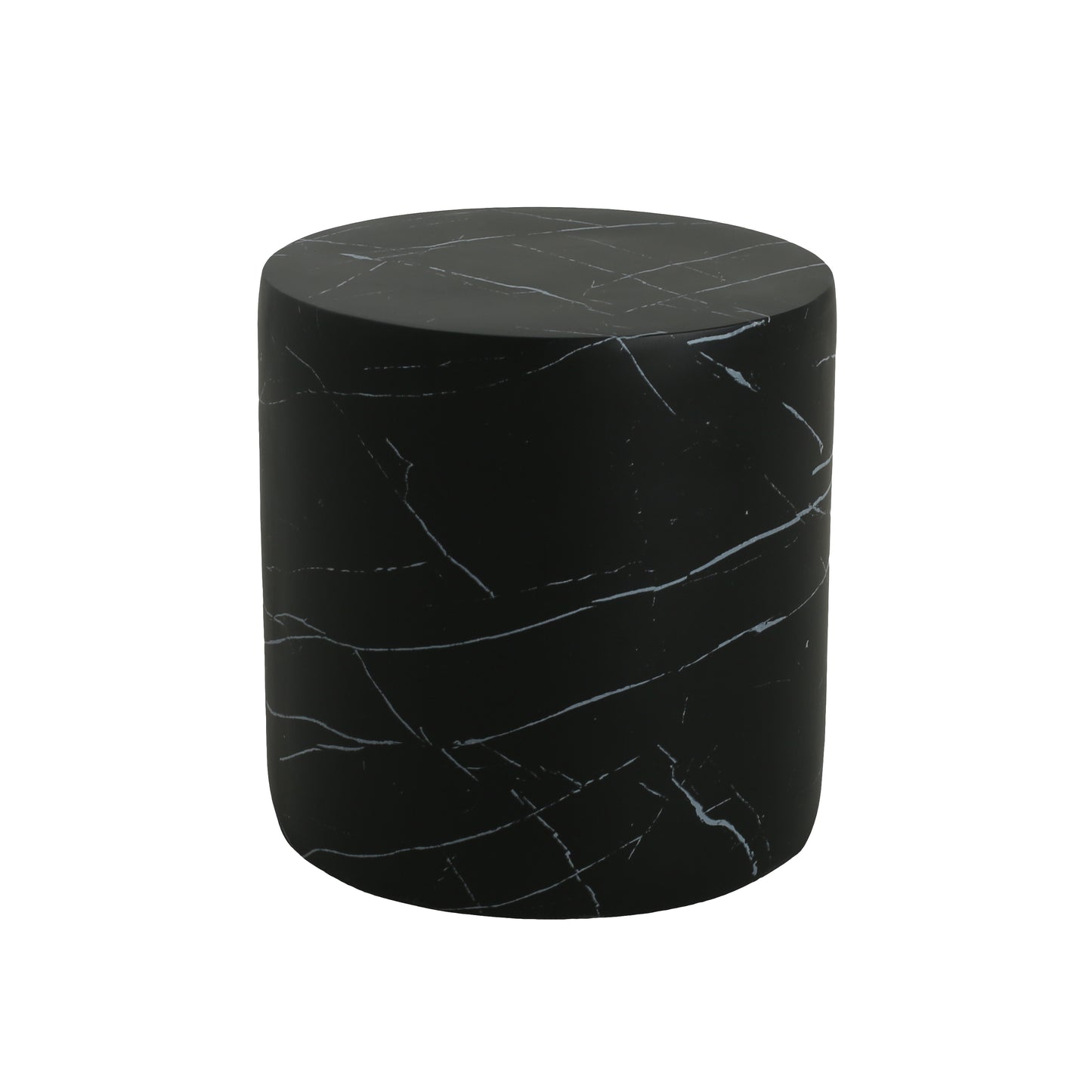 Outdoor Lightweight concrete MGO Side/End Table , Living Room Accent Table,Black Marble