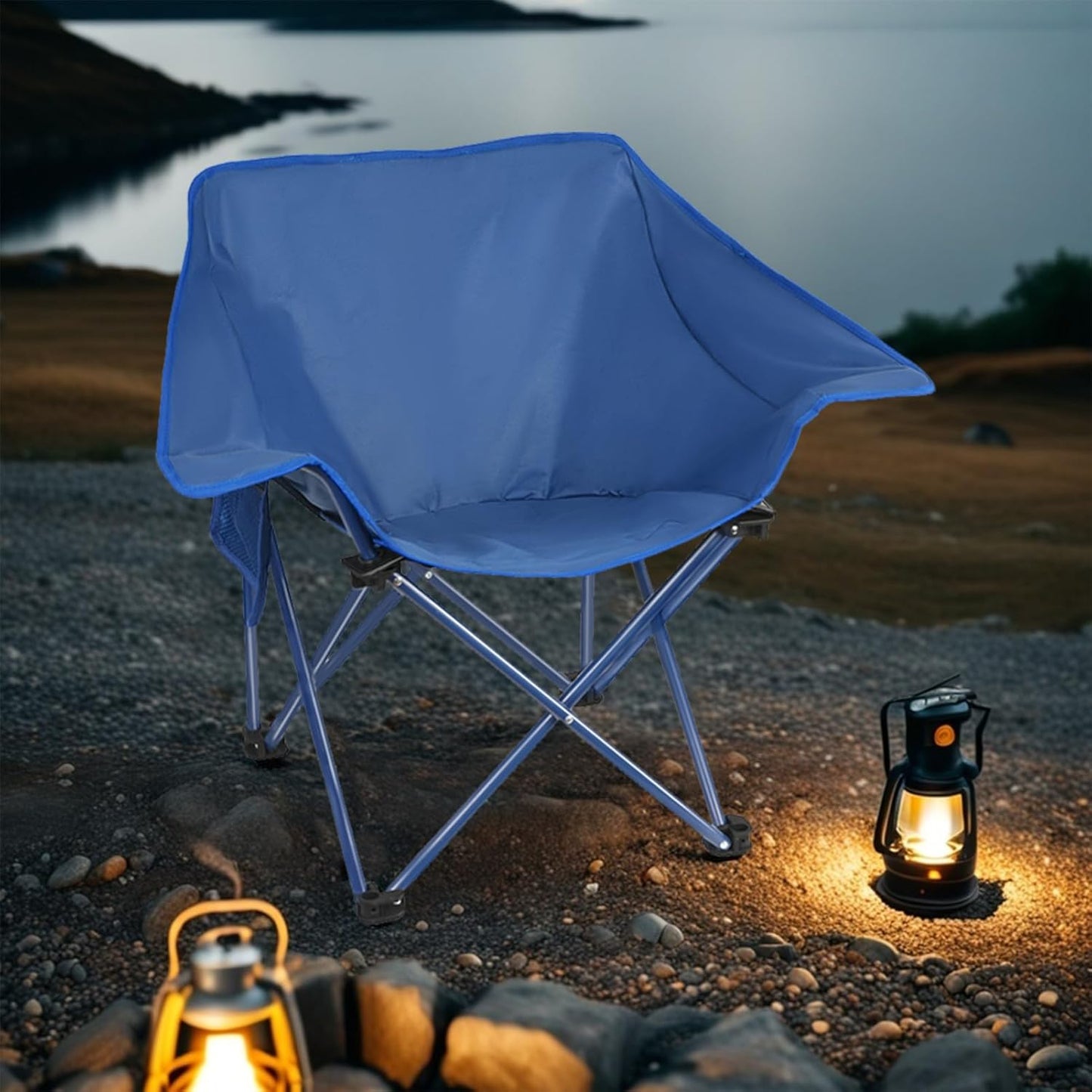 4 Pack Portable Camping Chair Compact Collapsible Outdoor Folding Sports Chairs for Adults Heavy Duty Camp Sporting Events Park Lawn 400 Lbs