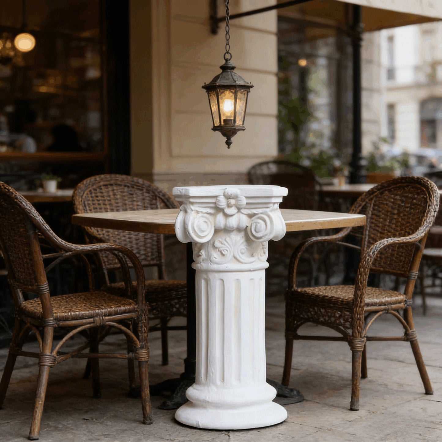 Garden Decorative Column, 12"Retro Elegant White Ancient Greek Style Roman Column, Suitable for Garden Decoration, Suitable for Weddings And Dining Tables, Multifunctional Indoor/outdoor Use, Perfect