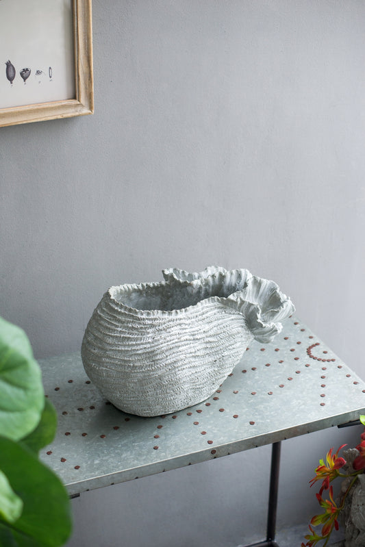 14.2x7.9x7.9" Cement Planter, Indoor Outdoor Garden Decor