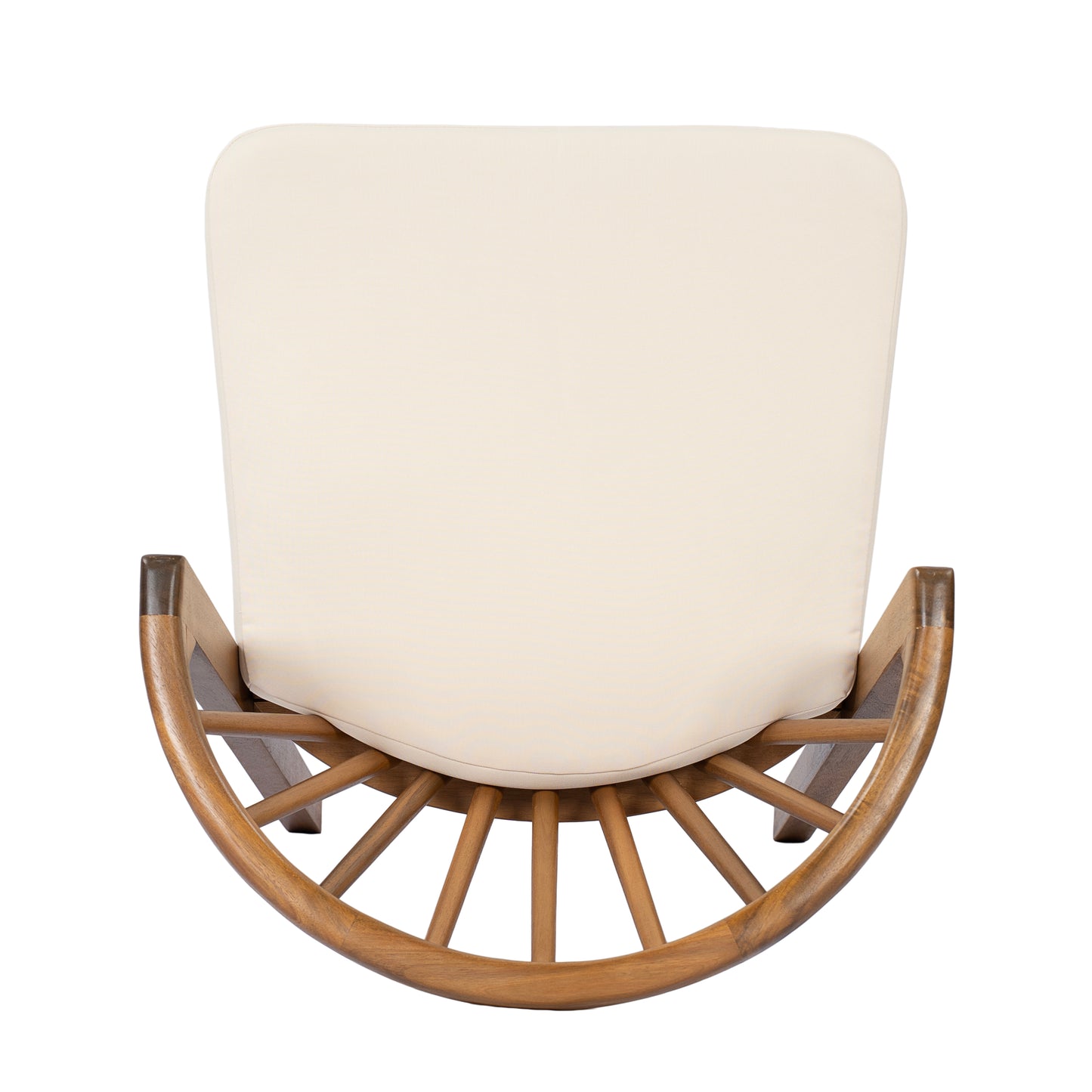 Outdoor Dining Chairs Set of 2, Acacia Wood Patio Chairs with Cream Washable Cushion,for Backyard, Poolside, Garden,Teak
