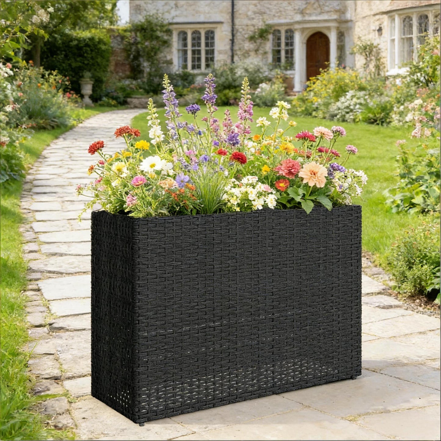 Outdoor Planter Box,Modern Elevated Planter Box,Raised Garden Bed