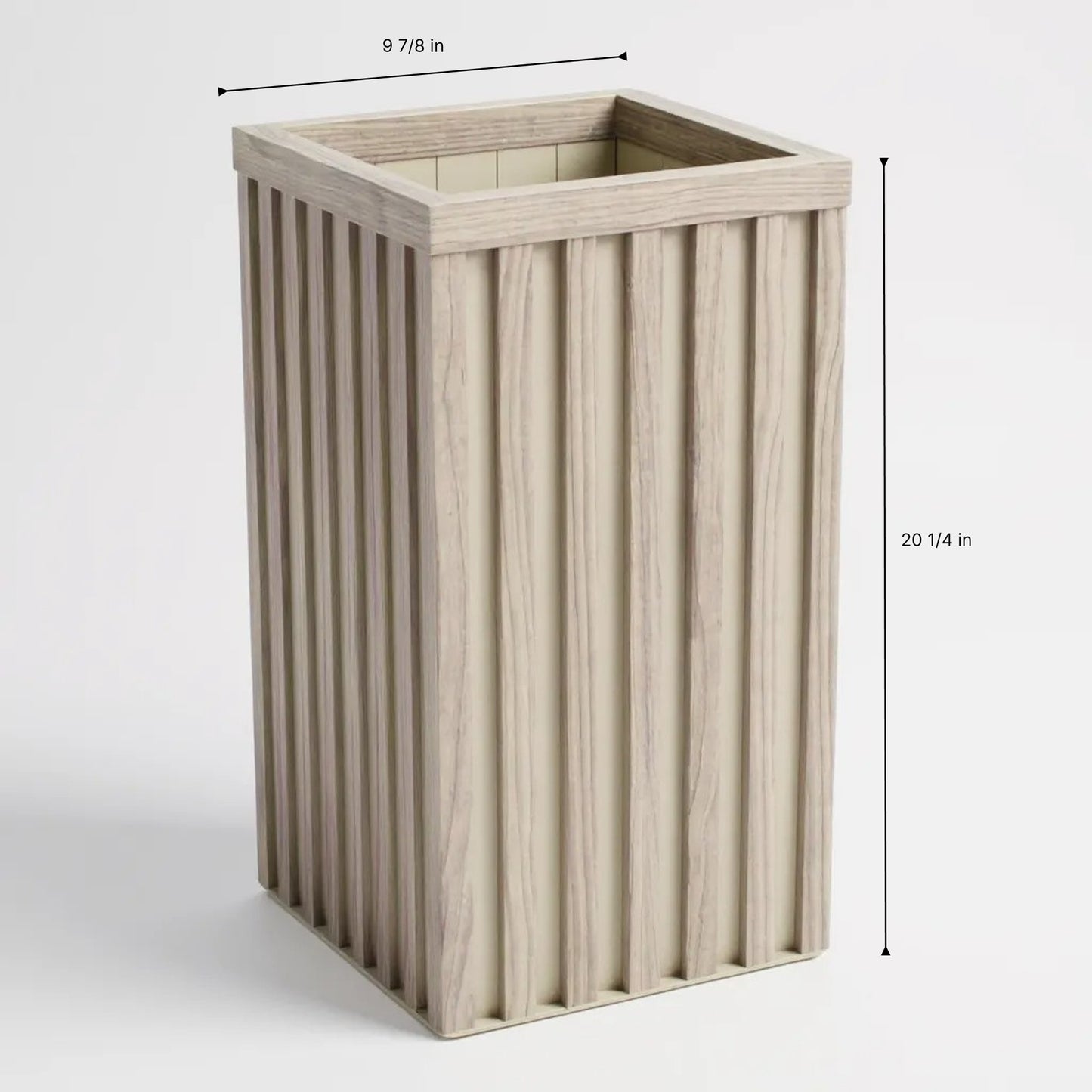 Square Grove Column Planter - Ash Brown