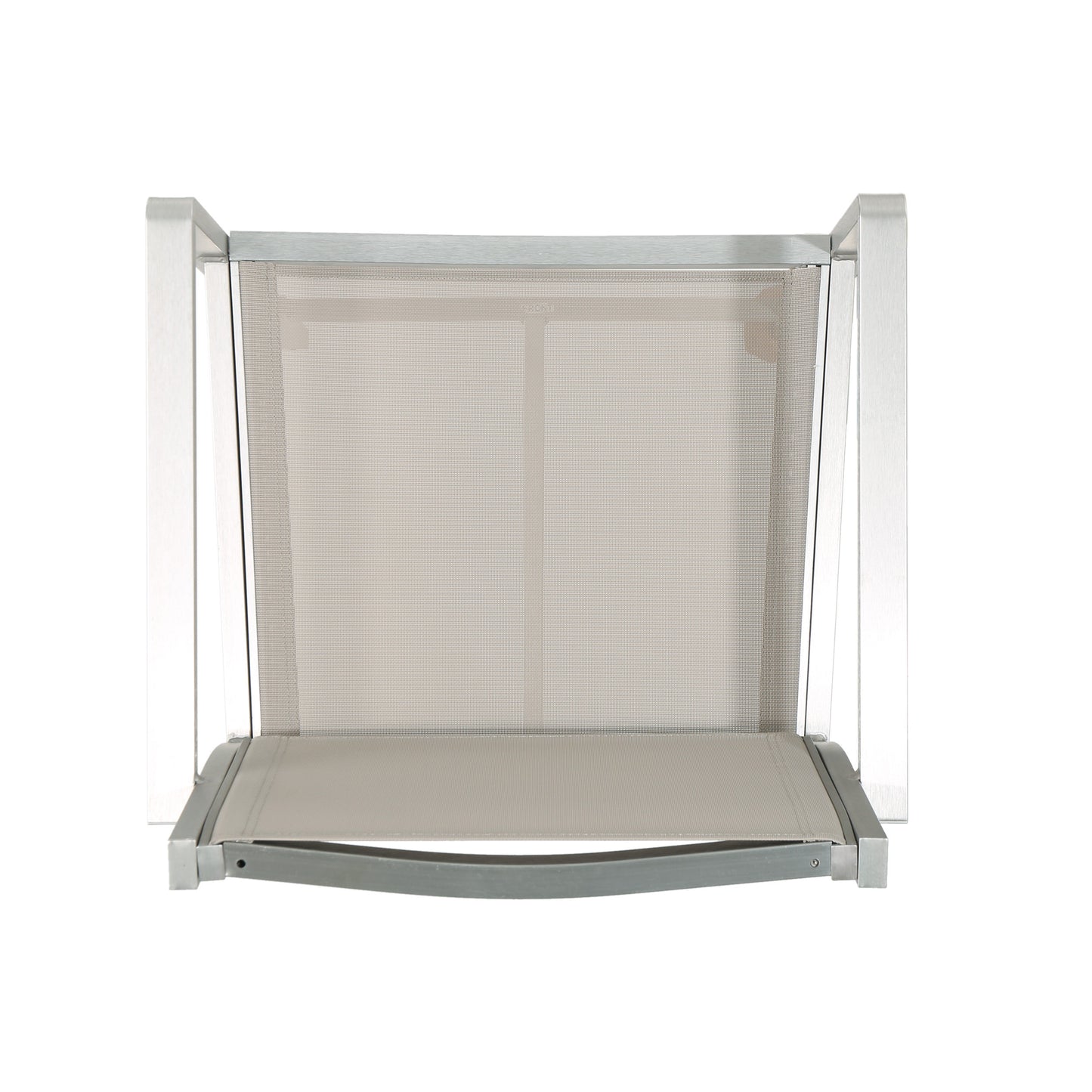 29.50" Barstools with Silver Rust-Proof Aluminum Frame, Grey Mesh, Set of 2