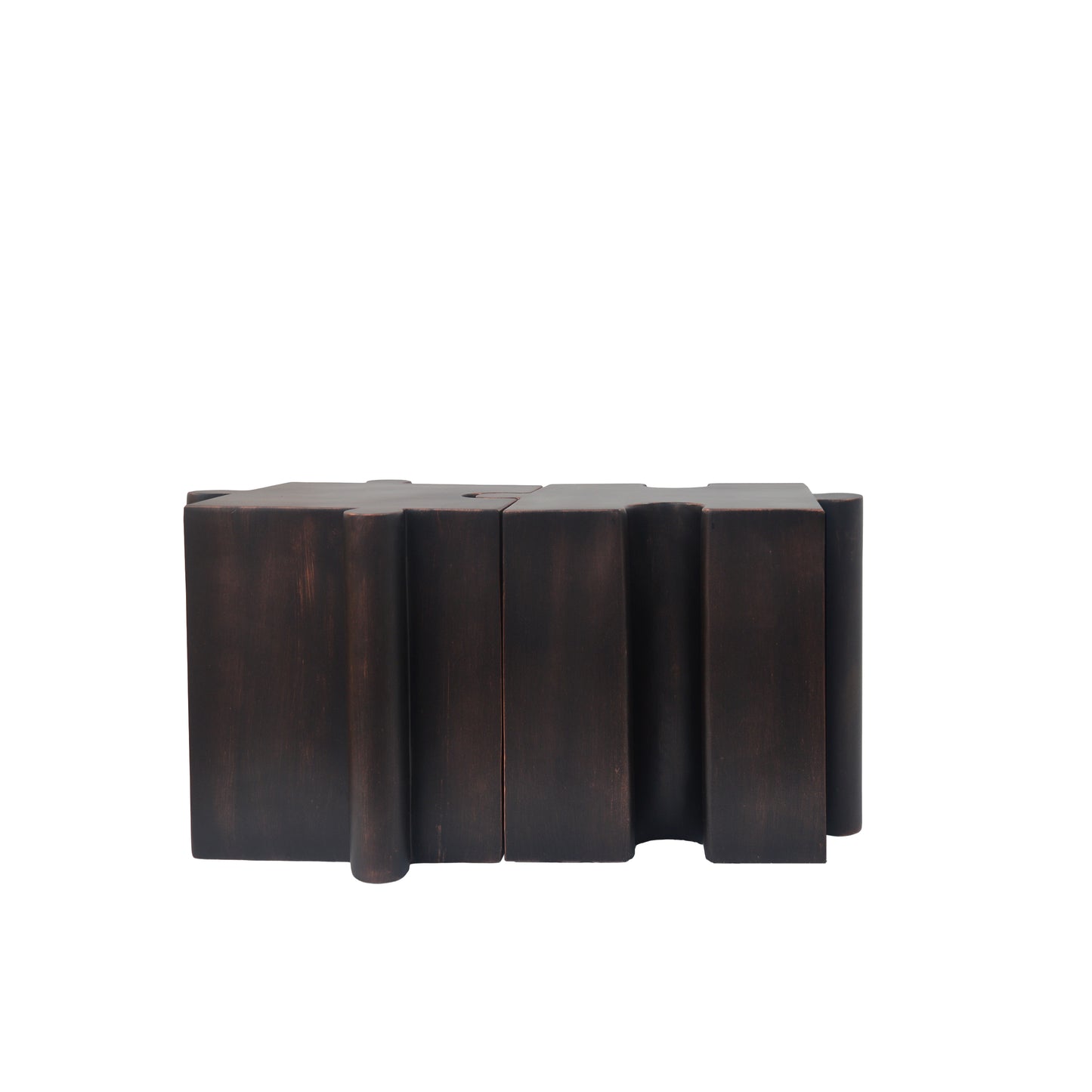 Puzzle Art Side Table, Modular Convex Edge MGO Table - Buy Singles or Combine for Custom Layouts,  Indoor & Outdoor,Antique Copper Color