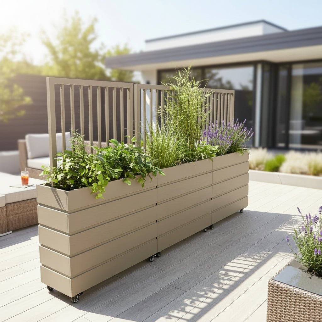 Terrace Divider Planter - Ash Brown