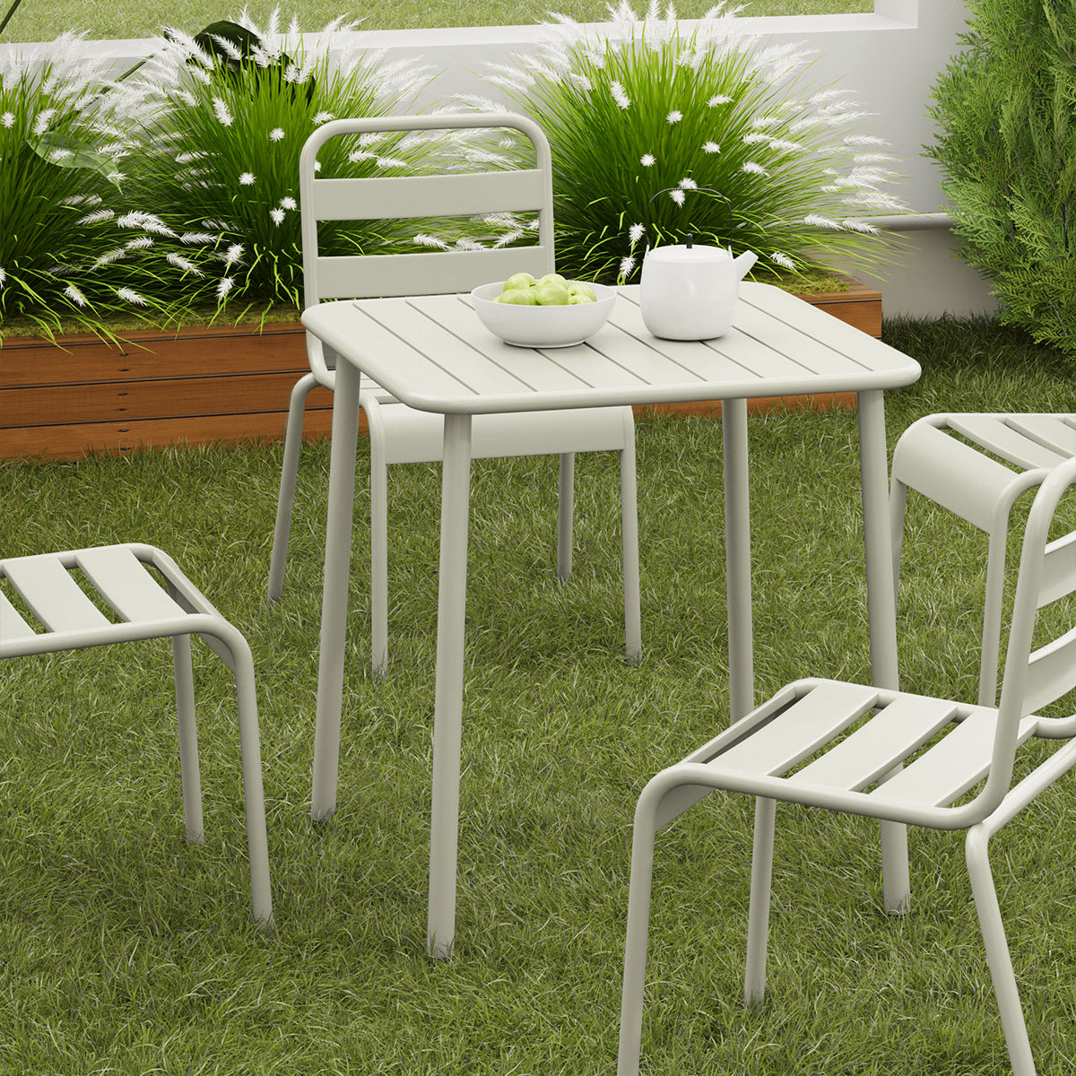 Sera square table outdoor courtyard table villa open air dining table waterproof table retro American modern simple balcony table coffee table