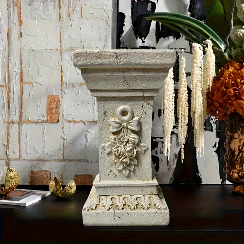 Garden Decorative Column, 12"Retro Elegant White Ancient Greek Style Roman Column, Suitable for Garden Decoration, Suitable for Weddings And Dining Tables, Multifunctional Indoor/outdoor Use, Perfect