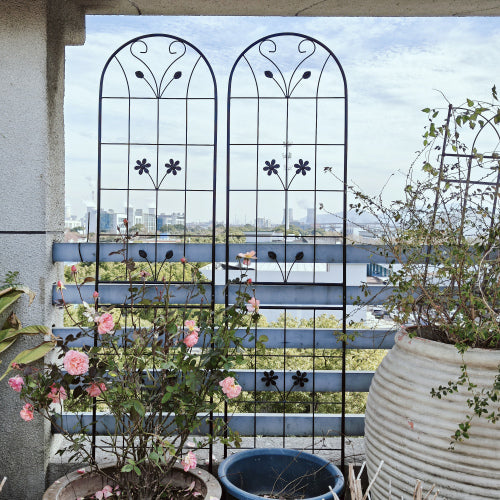 (4-Pack) Metal Garden Trellis 86.7 in. x 19.7 in. Rustproof Trellis for Climbing Plants Outdoor Flower