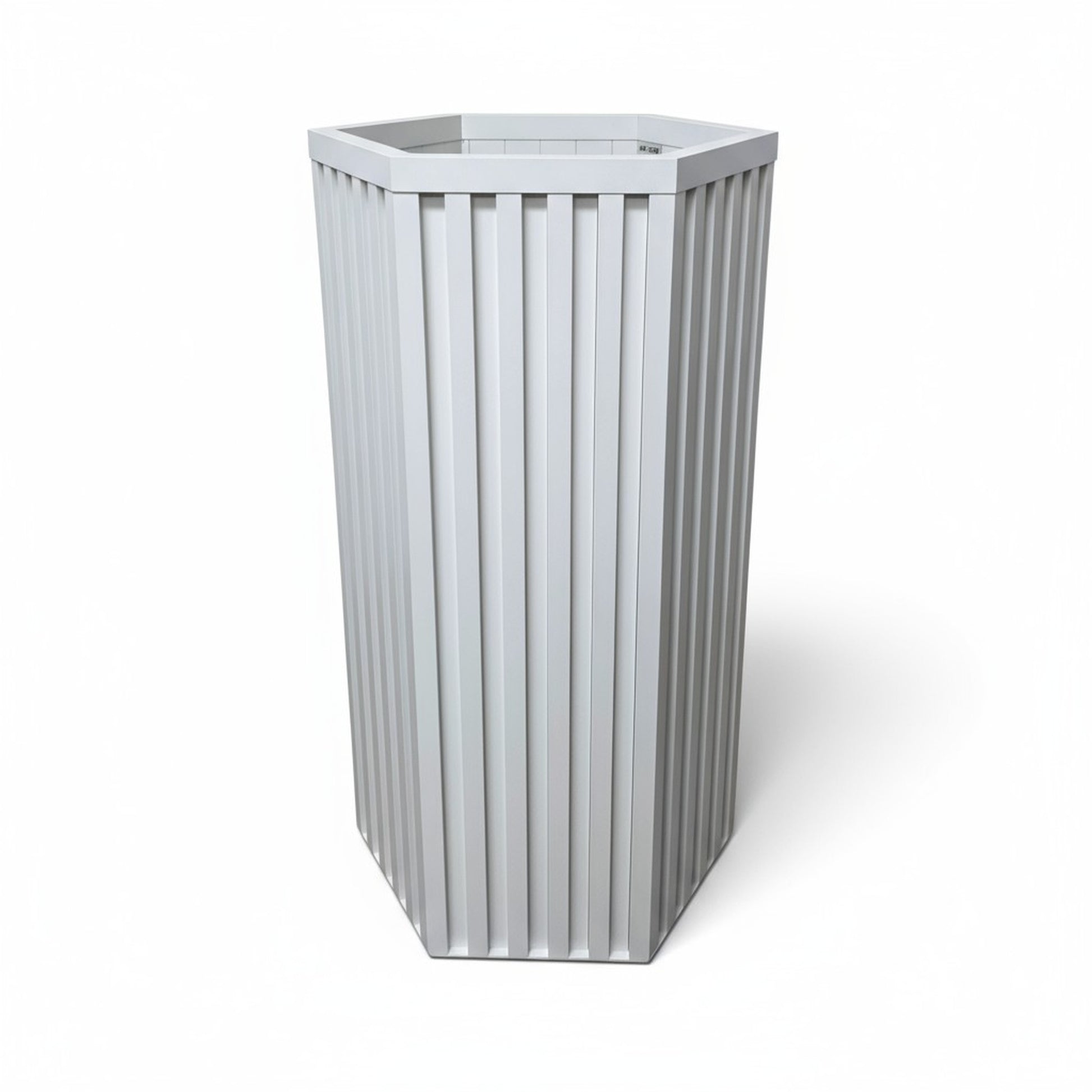 Hexagon Column Planter LG - White