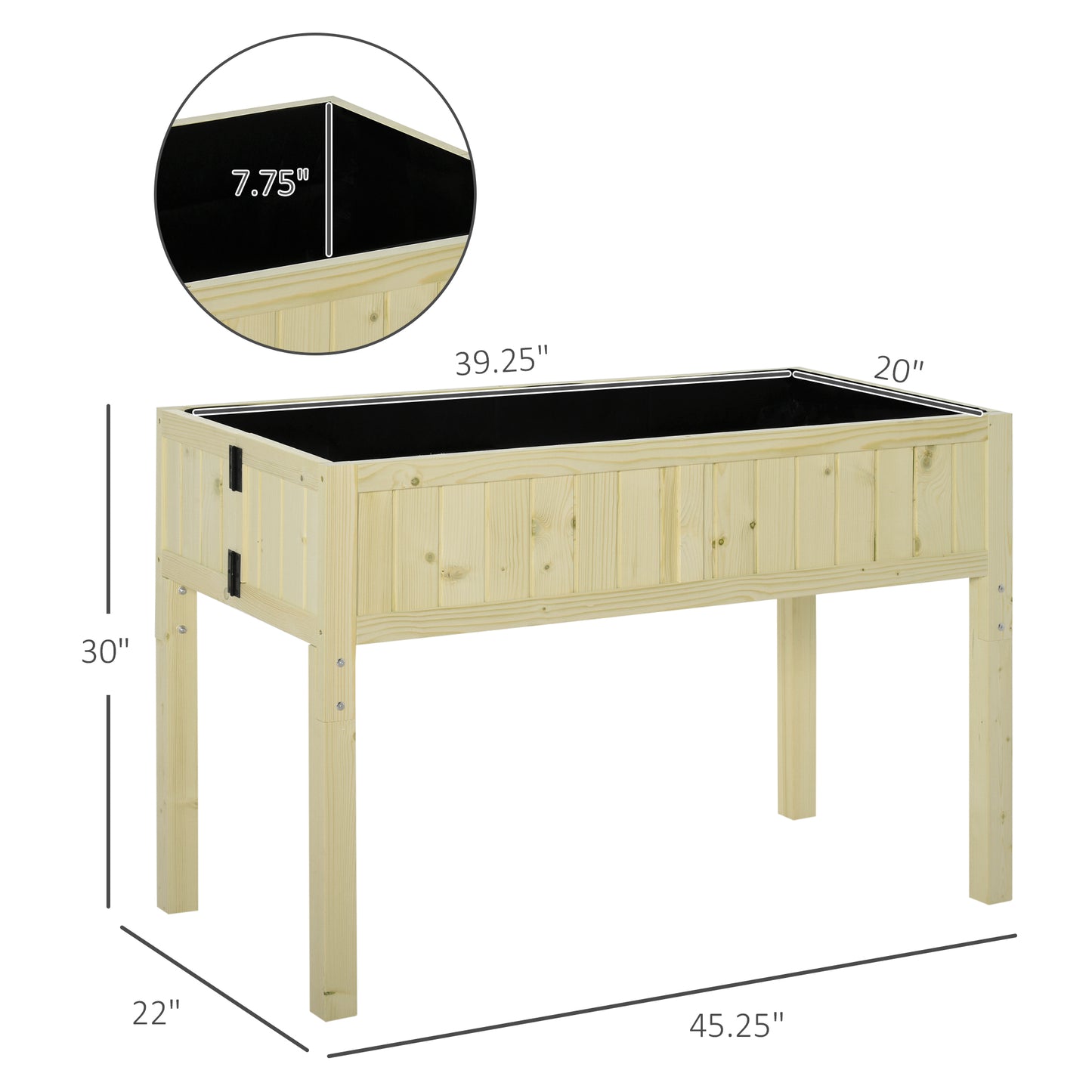 Garden Raised Bed Raised Garden Bed Elevated Wooden Planter Box