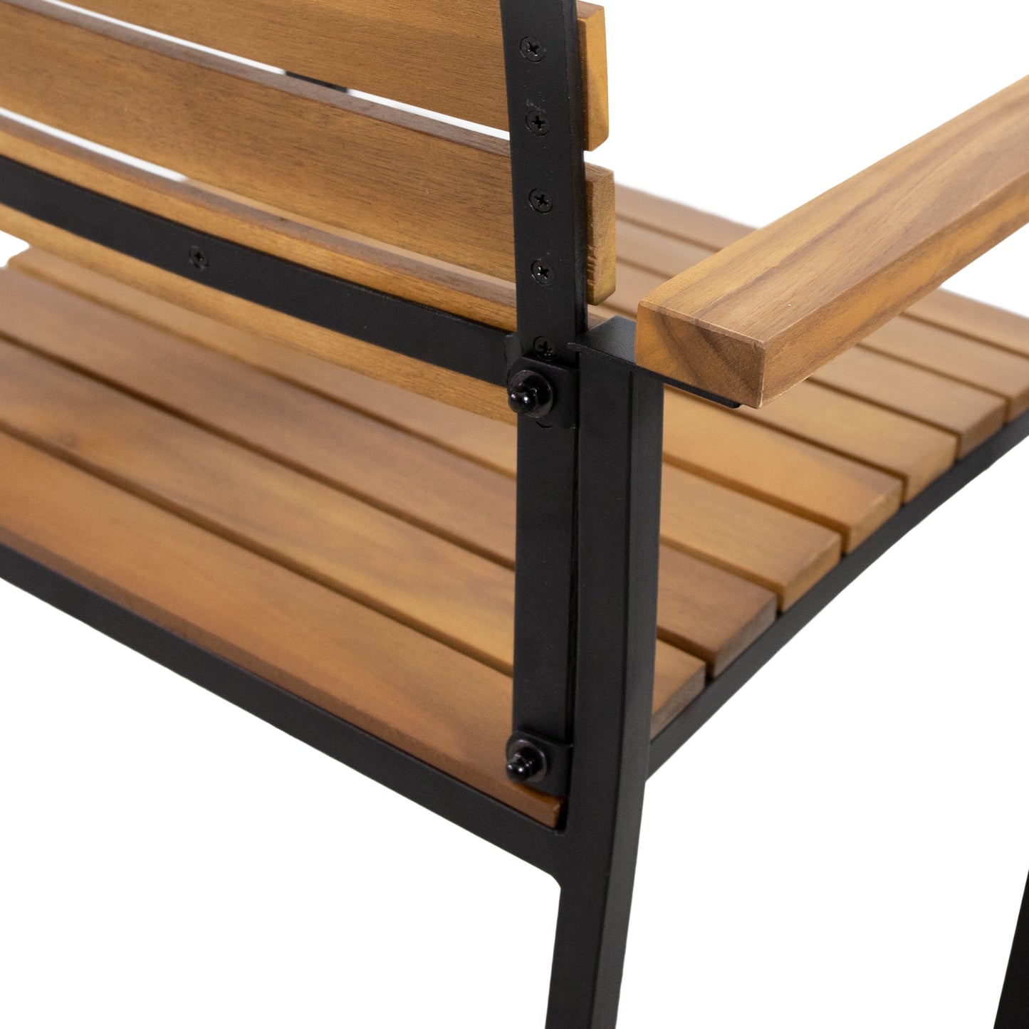 LARIS WOOD AND METAL CHAIR