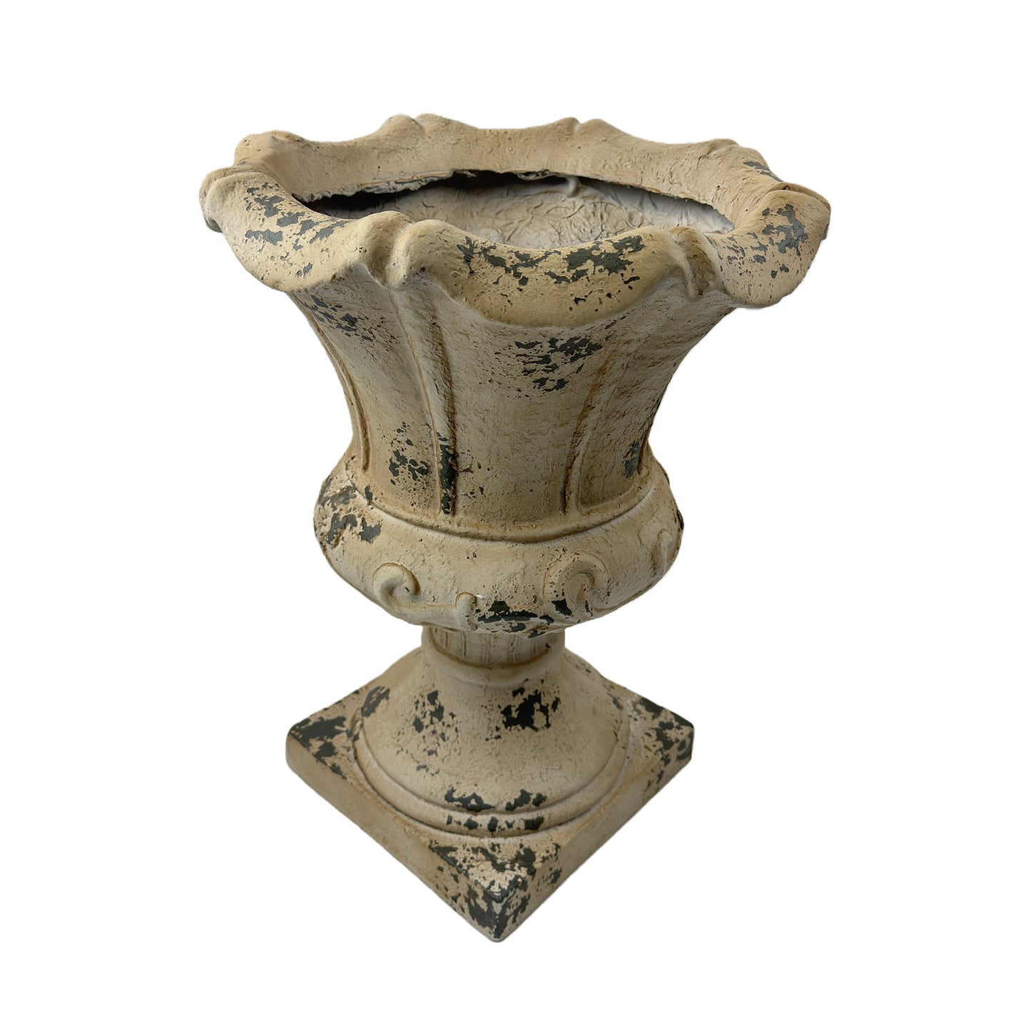 MGO Garden Planter, Garden decoration and planting,Color Antique White, Side 16.33"Wx16.33''Dx21.45"H