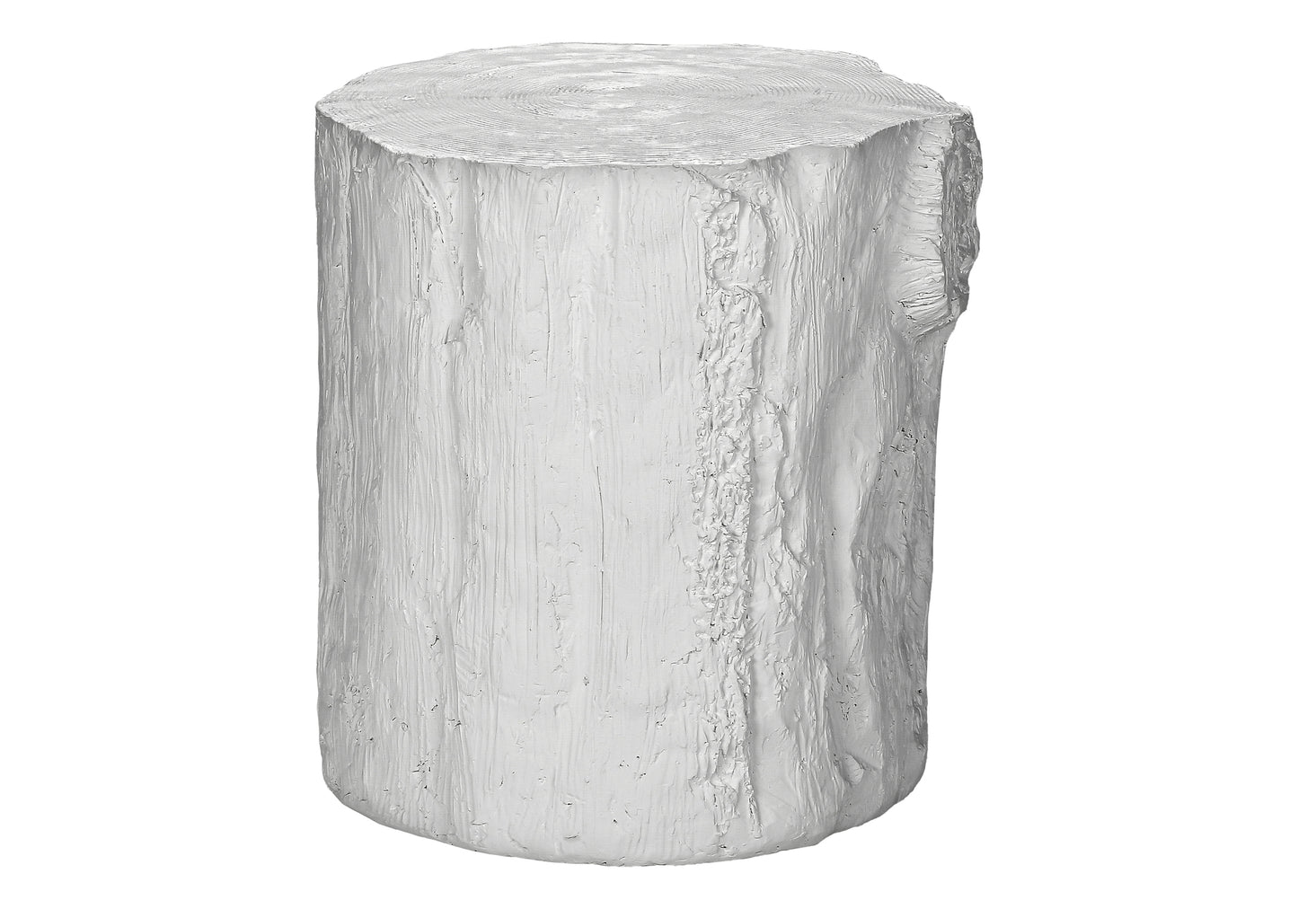 Accent Table, 25"h, Indoor Or Outdoor, Drum, End, Nightstand, Round, Side Table, Living Room, Bedroom, White, Contemporary, Modern
