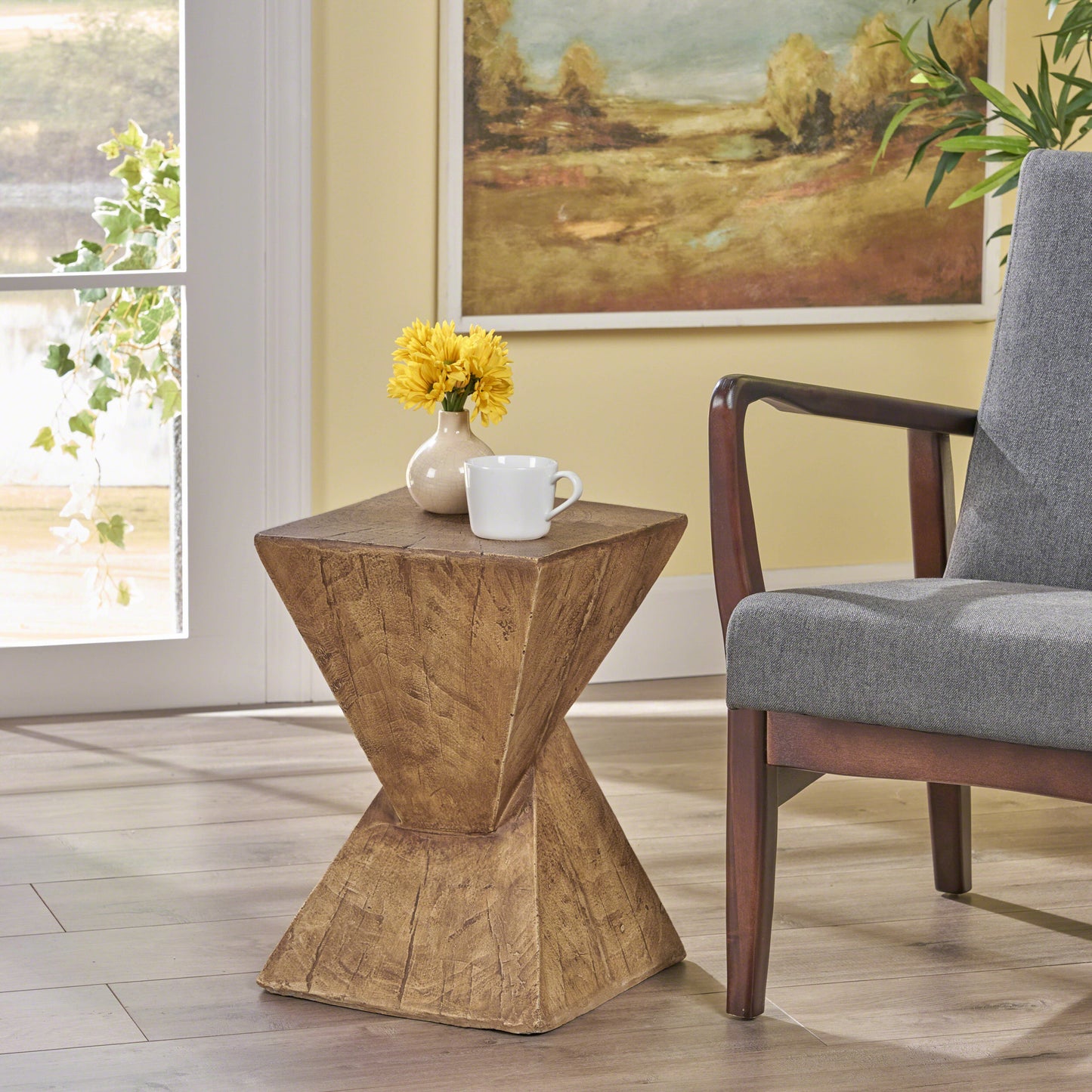 TESS Modern Side Table – Stylish End Table Compatible with Living Room, Bedroom, or Office,Versatile Home Furniture,Natural Color