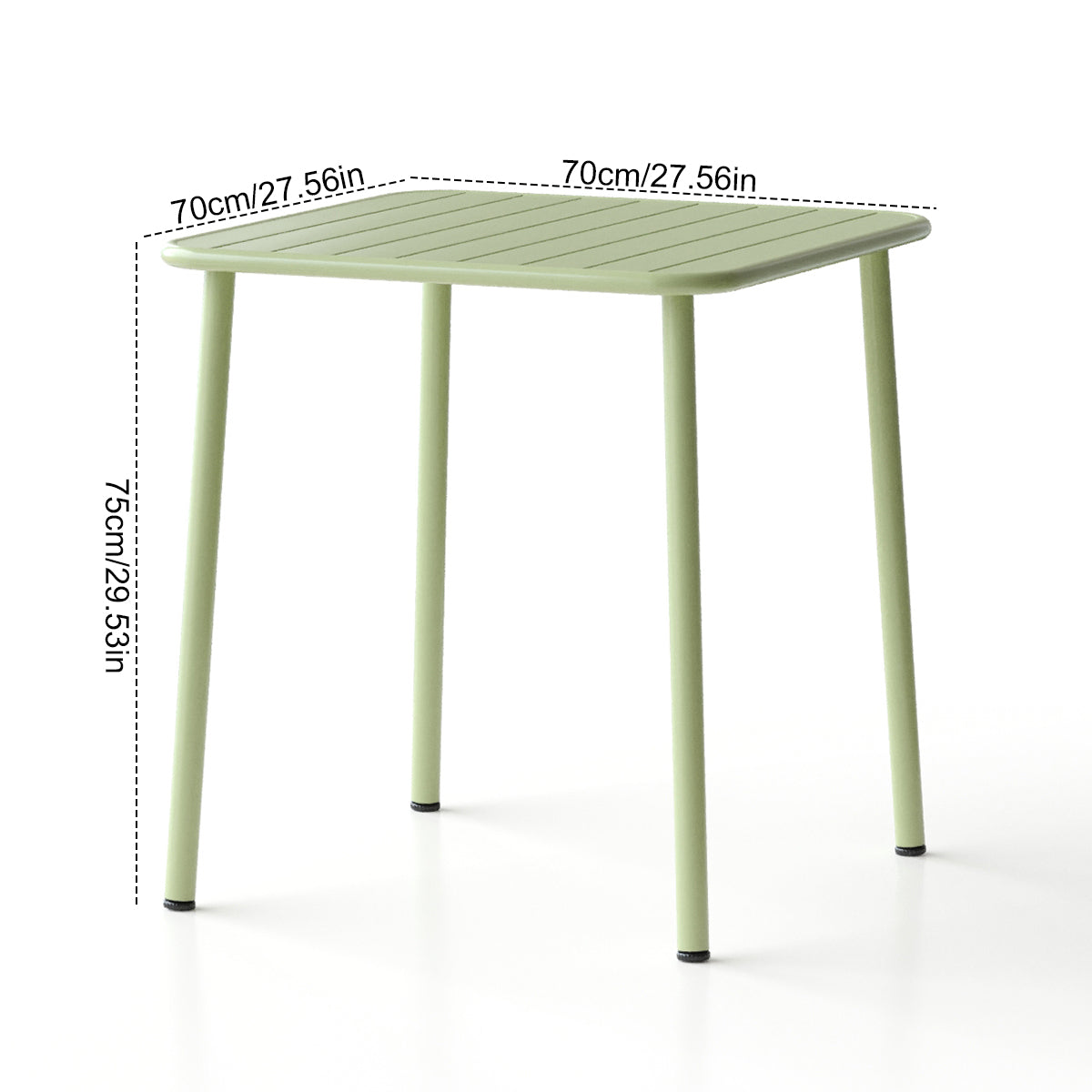 Sera square table  (green) outdoor courtyard table villa open air dining table waterproof table retro American modern simple balcony table coffee table