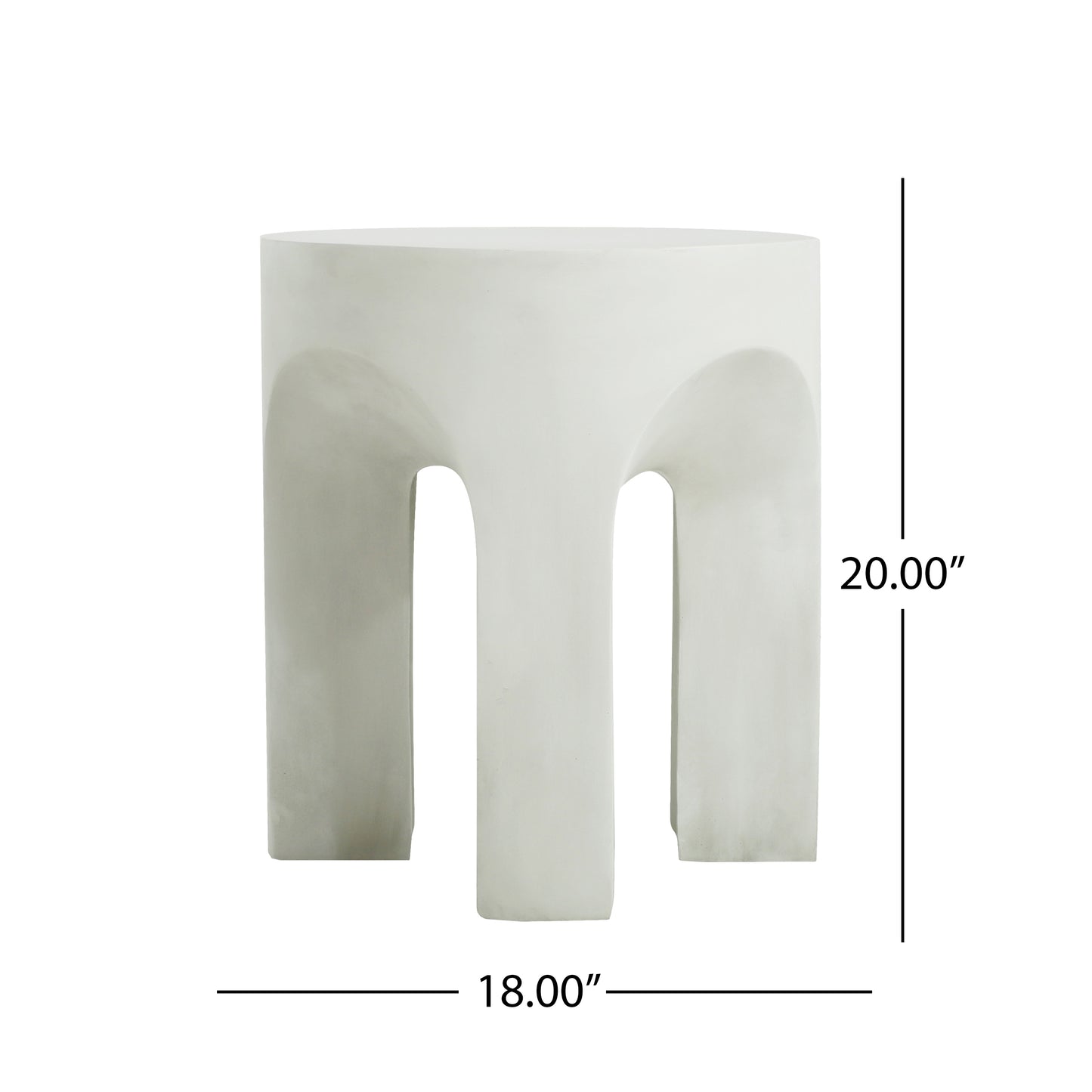 Outdoor MGO Round Top Side Table/End Table, Living Room Accent Table,Antique White