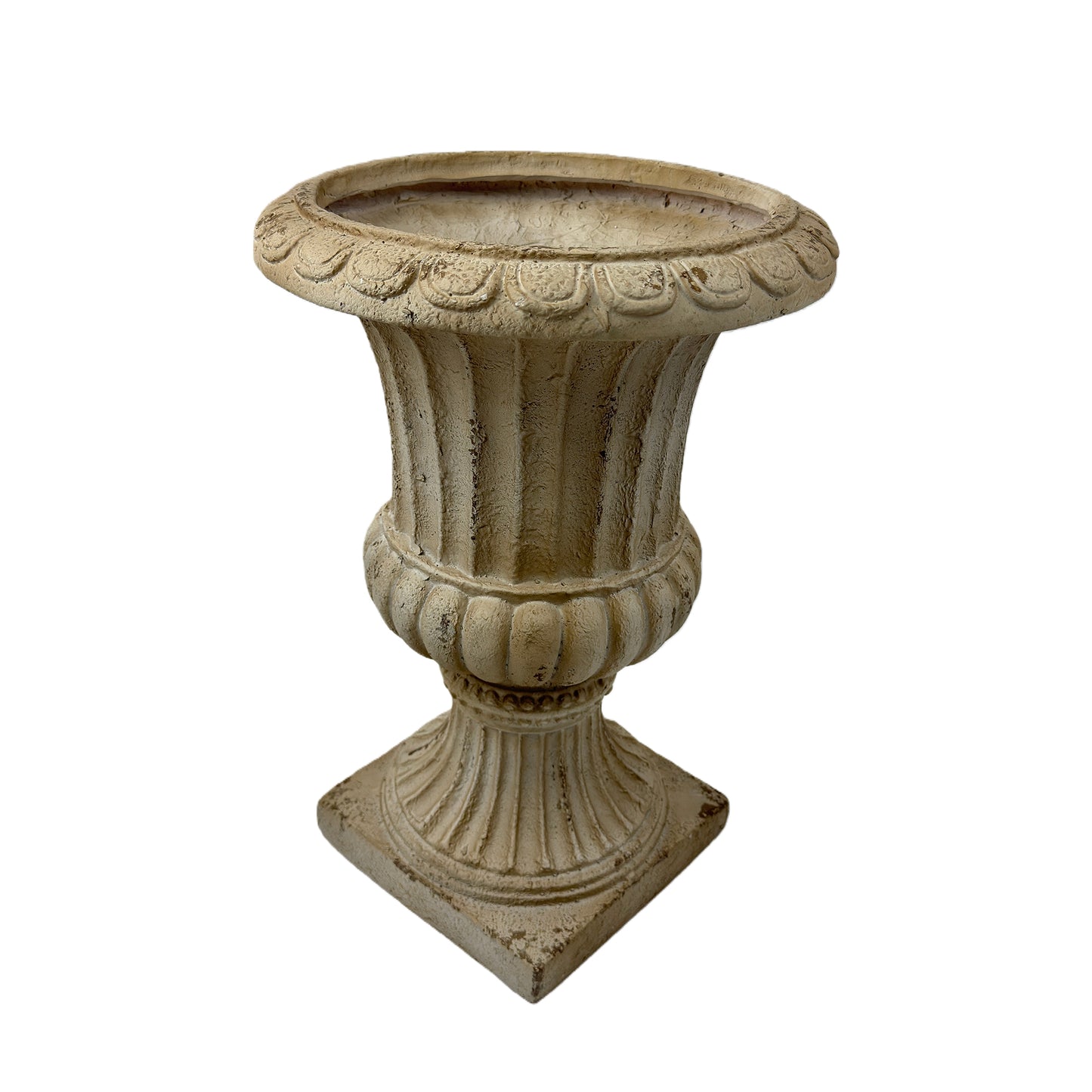 MGO Garden Planter, Garden decoration and planting,Color Antique White, Side 13.77"Wx13.77''Dx20.07"H