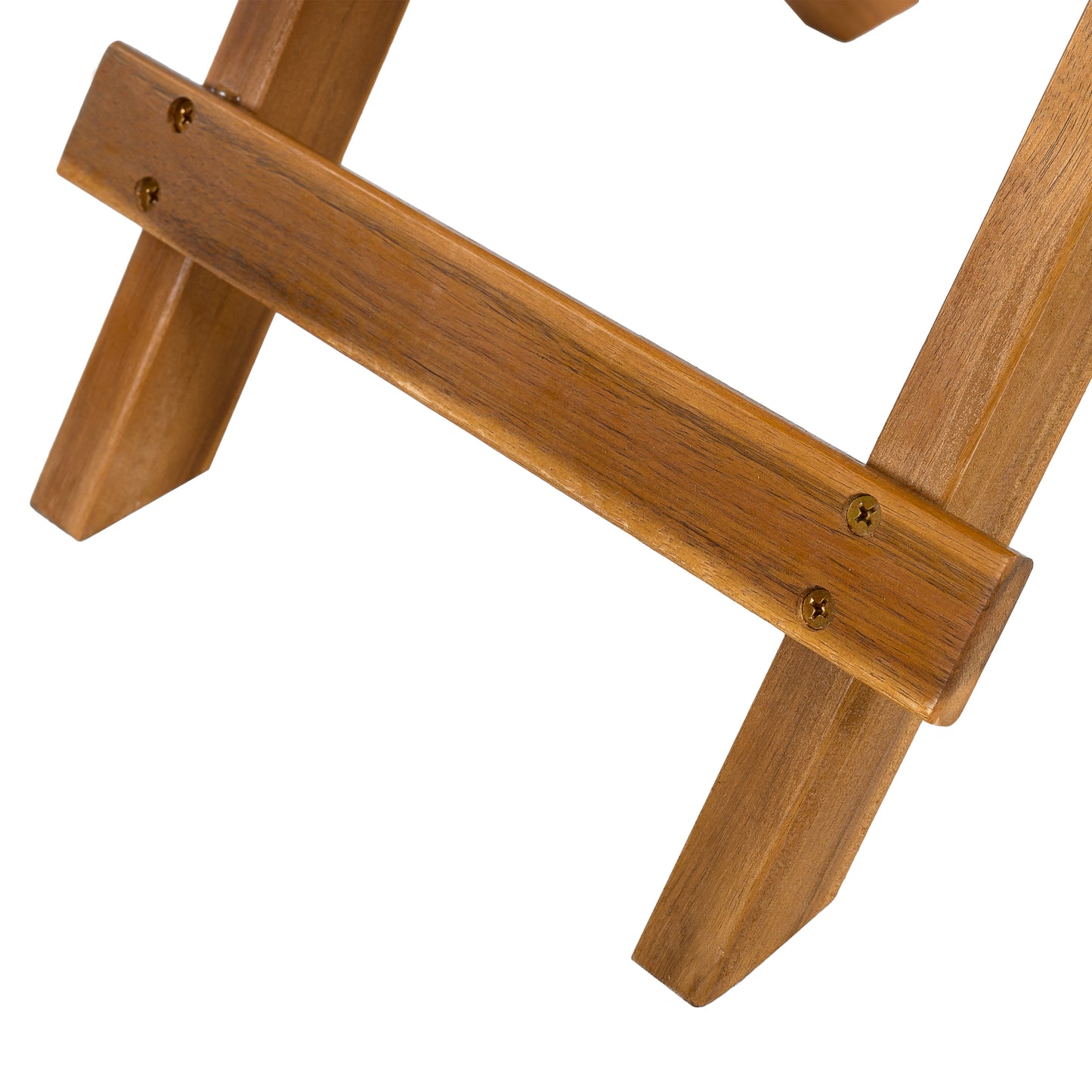 NO INSTALLATION REQUIRED, FOLDABLE AND ADJUSTABLE OUTDOOR ACACIA WOOD SIDE TABLE (TEAK FINISH)