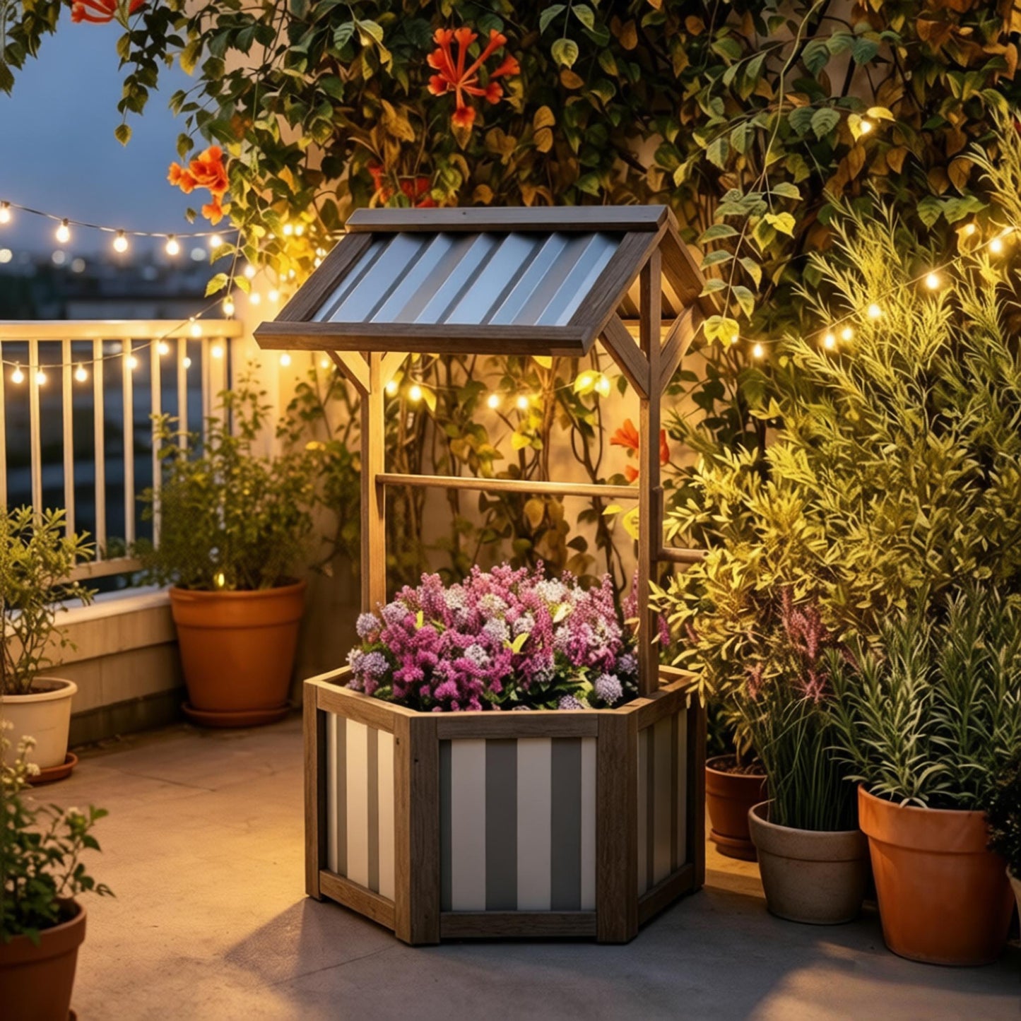 Outdoor Planter Box,Garden Bed,Well Planter Box,Flower Bed