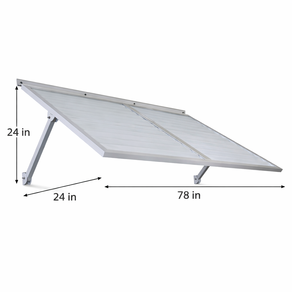 Ridge Metal Awning 6.6 - White